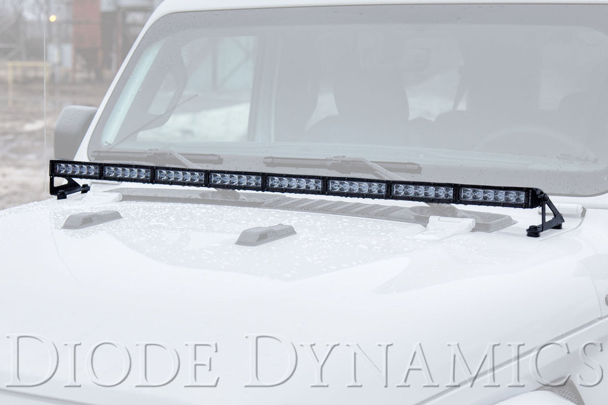 Diode Dynamics Hood LED Light Bar Kit for Jeep JL Wrangler