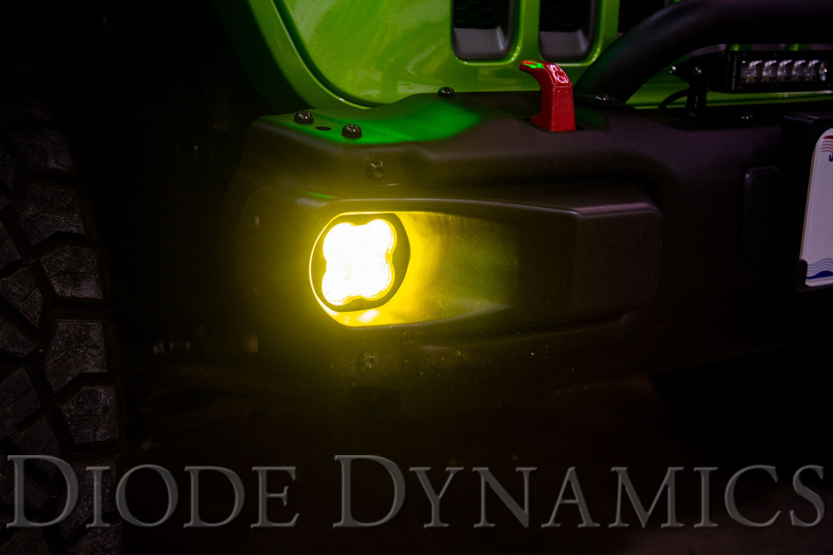 Diode Dynamics SS3 Type MR fog light kit for Jeep Gladiator and Jeep JK Wrangler – installed
