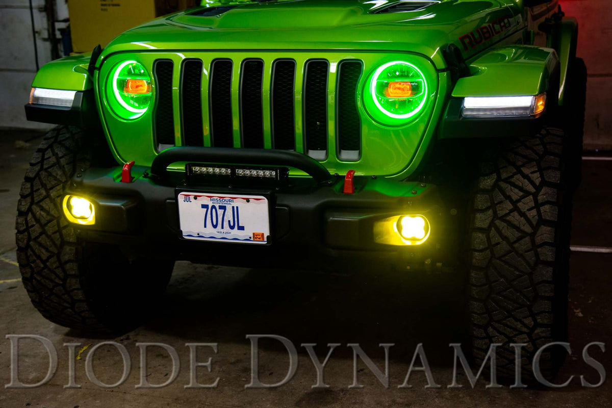 Diode Dynamics SS3 Type MR fog light kit for Jeep Gladiator and Jeep JK Wrangler – installed