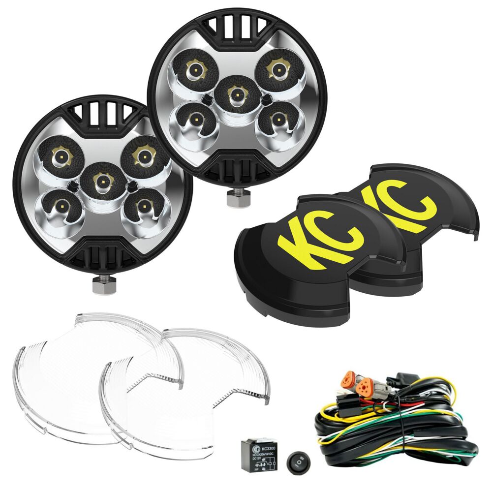 KC HiLiTES SlimLite 4" LED - Master Kit - Pair