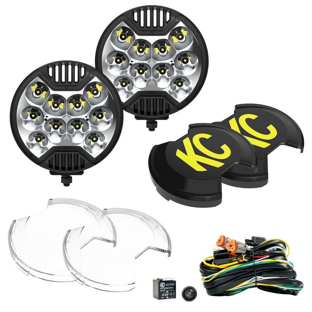 KC HiLiTES SlimLite 6" LED - Master Kit - Pair