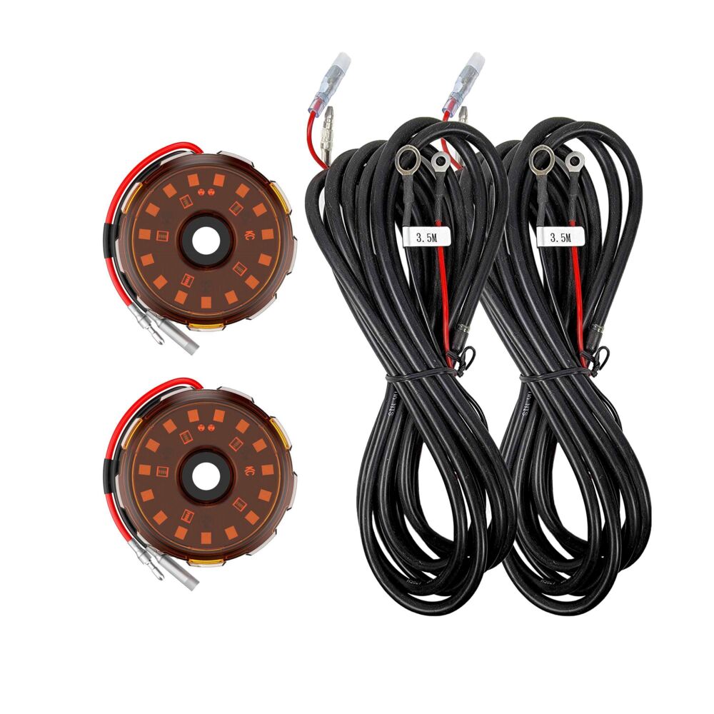 KC HiLiTES Two-Light Add-On Cyclone V2 Kit - Amber - 3.5 Meters Long