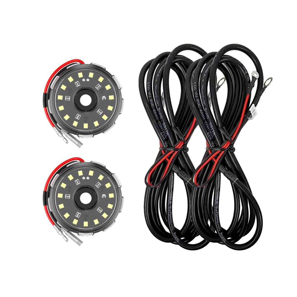 KC HiLiTES Two-Light Add-On Cyclone V2 Kit - Clear - 2.5 Meters Long