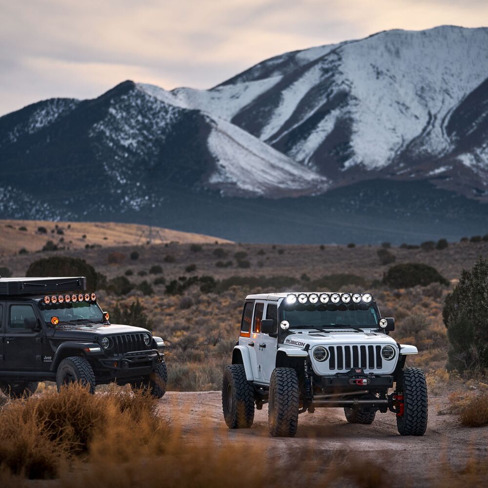 KC HiLiTES Gravity Titan Overhead Light Bar Kit for Jeep Wrangler JL & Gladiator JT 2018-2026