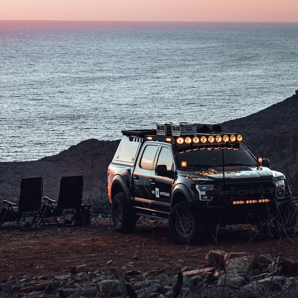 KC HiLiTES Platform One Roof Rack with 360° Lighting for 2015-2026 Ford F-150