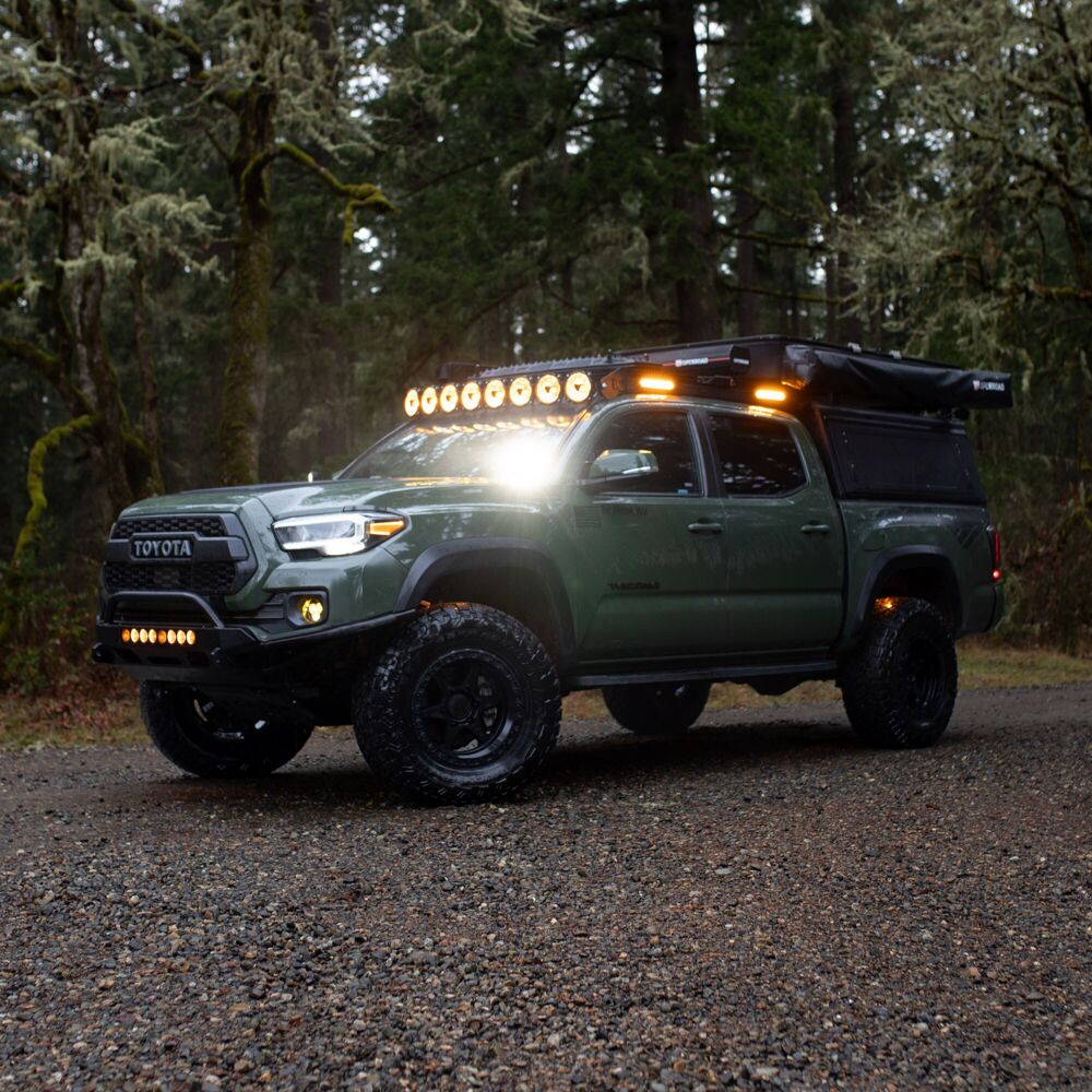 KC HiLiTES Platform One Roof Rack with 360° Lighting for 2005-2023 Toyota Tacoma