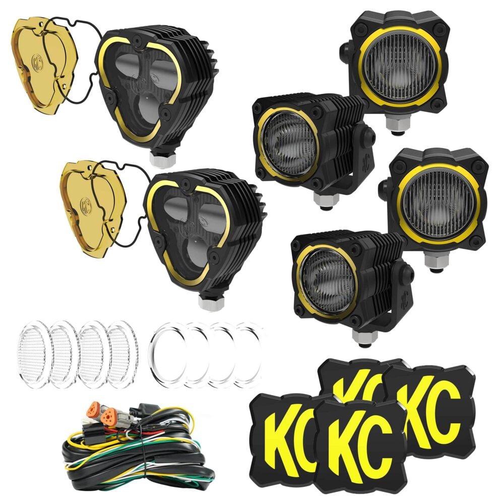 KC HiLiTES Hybrid Front Bumper LED Light Kit - SAE System