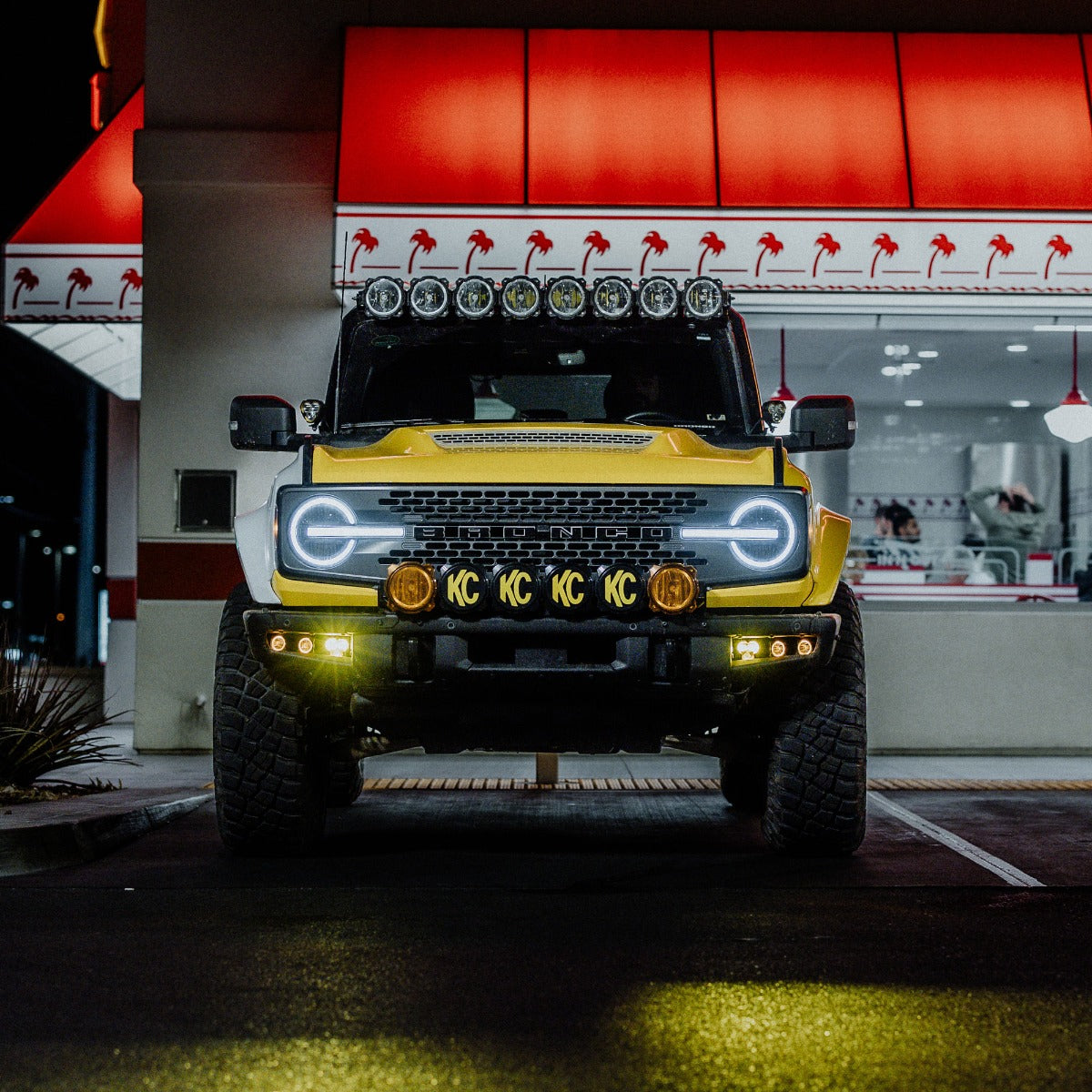 KC HiLiTES Gravity LED Front Bumper Light Bar Kit for Ford Bronco