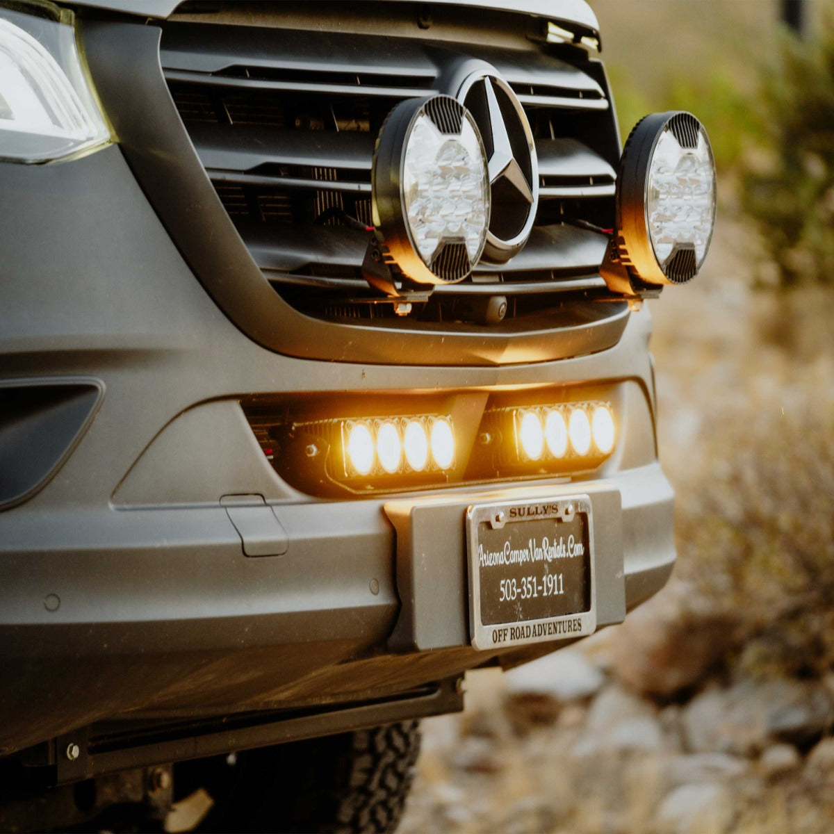 KC HiLiTES Dual FLEX ERA Bumper Light Bar Kit for 2019-2024 Mercedes Sprinter