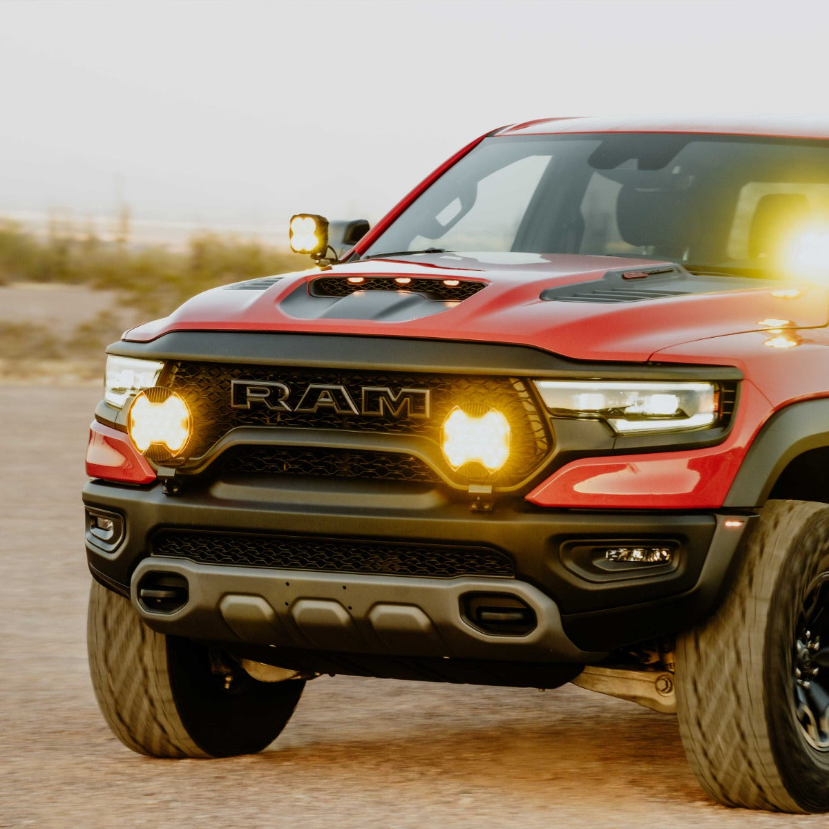 KC HiLiTES SlimLite 8" Grille Light Kit for 2019+ RAM 1500 Rebel / TRX