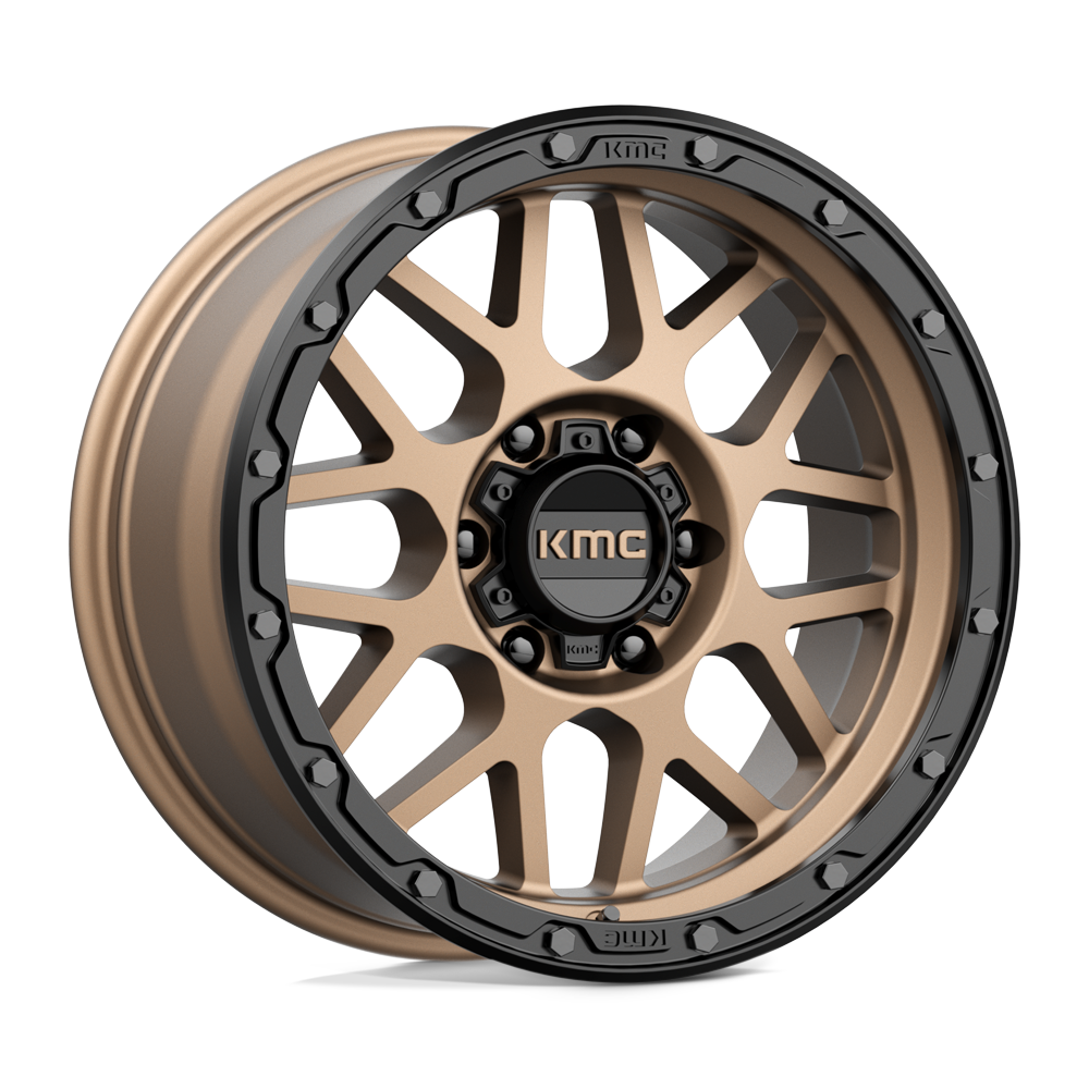KMC KM535 Grenade Off-Road wheel in Matte Bronze with M-Black Lip, universal fit