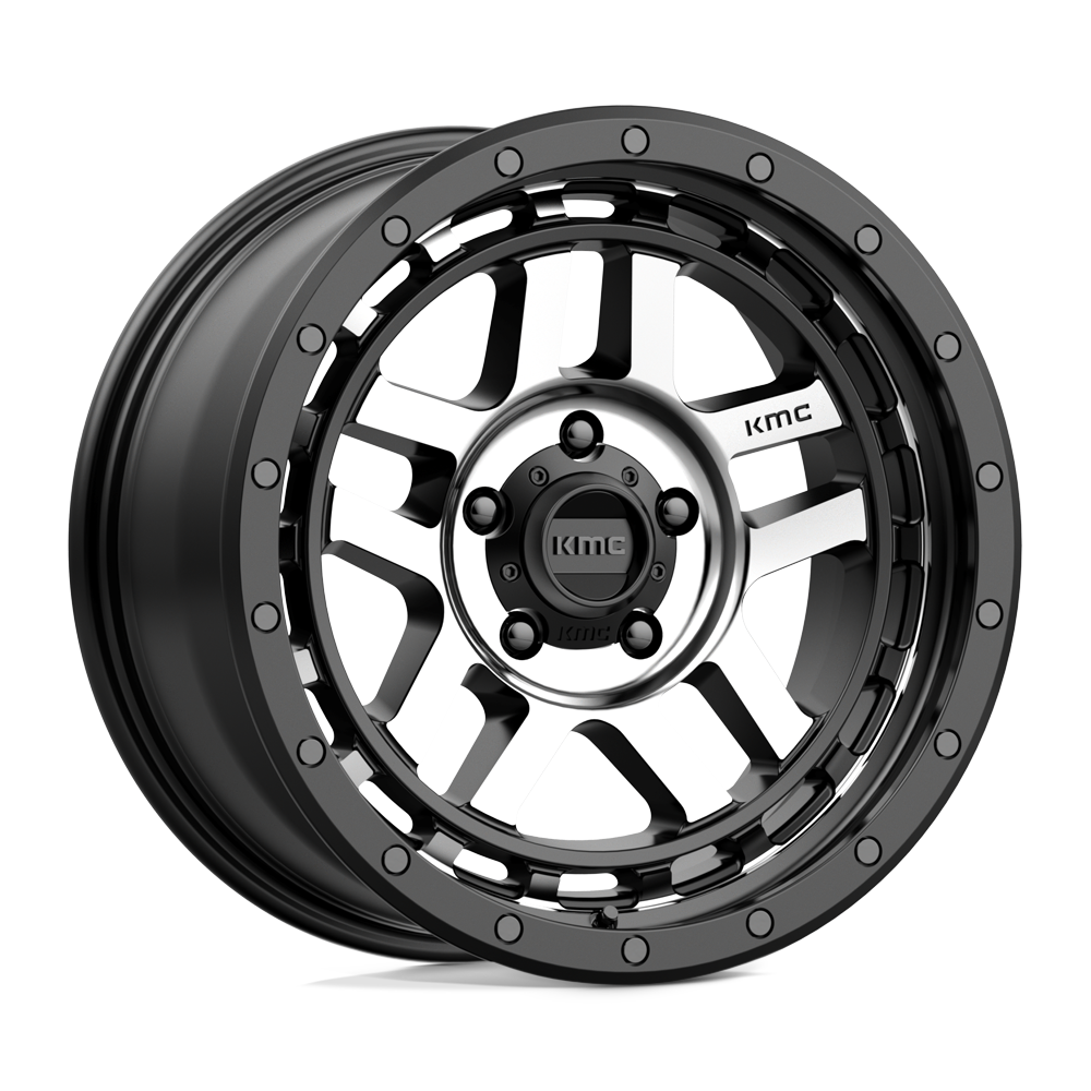 KMC Recon wheel in Satin Black Machined, universal fit