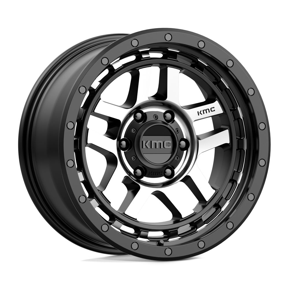 KMC Recon wheel in Satin Black Machined, universal fit