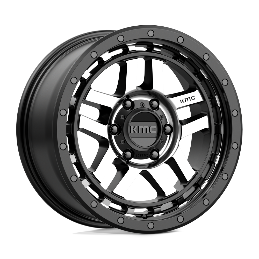 KMC Recon wheel in Satin Black Machined, universal fit