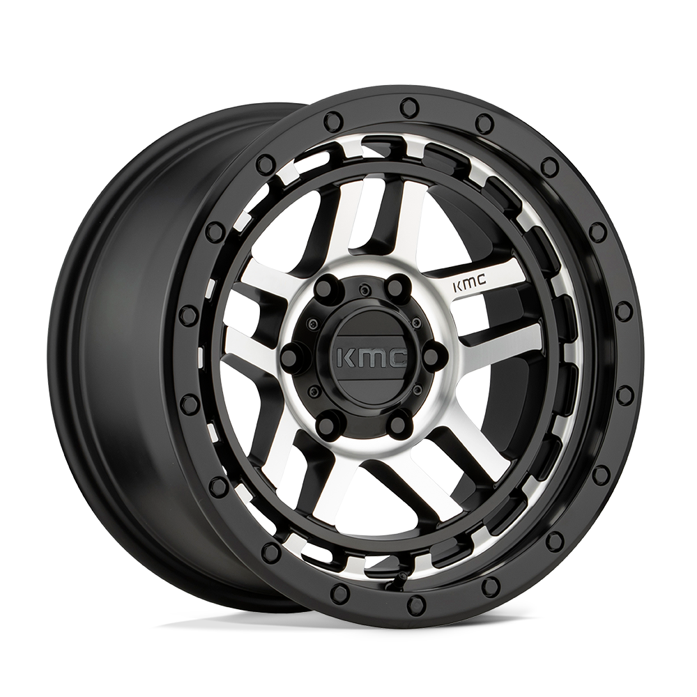 KMC Recon wheel in Satin Black Machined, universal fit