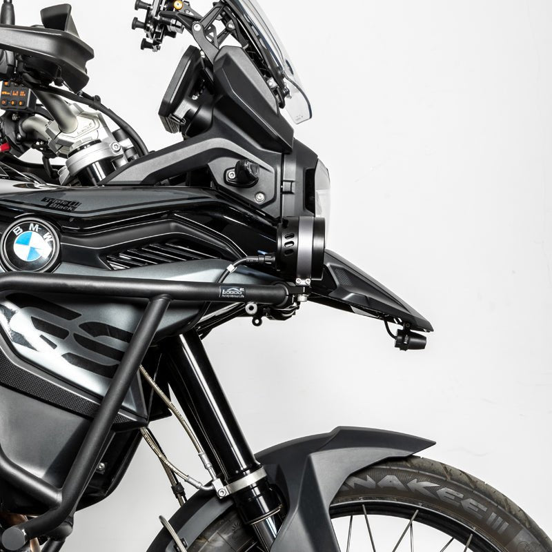 LOBOO L11 Motorcycle Auxiliary Lights – 15000LM High/Low Beam with 3 Warning Modes, IP68 Waterproof, Intelligent Temp Control (Pair)