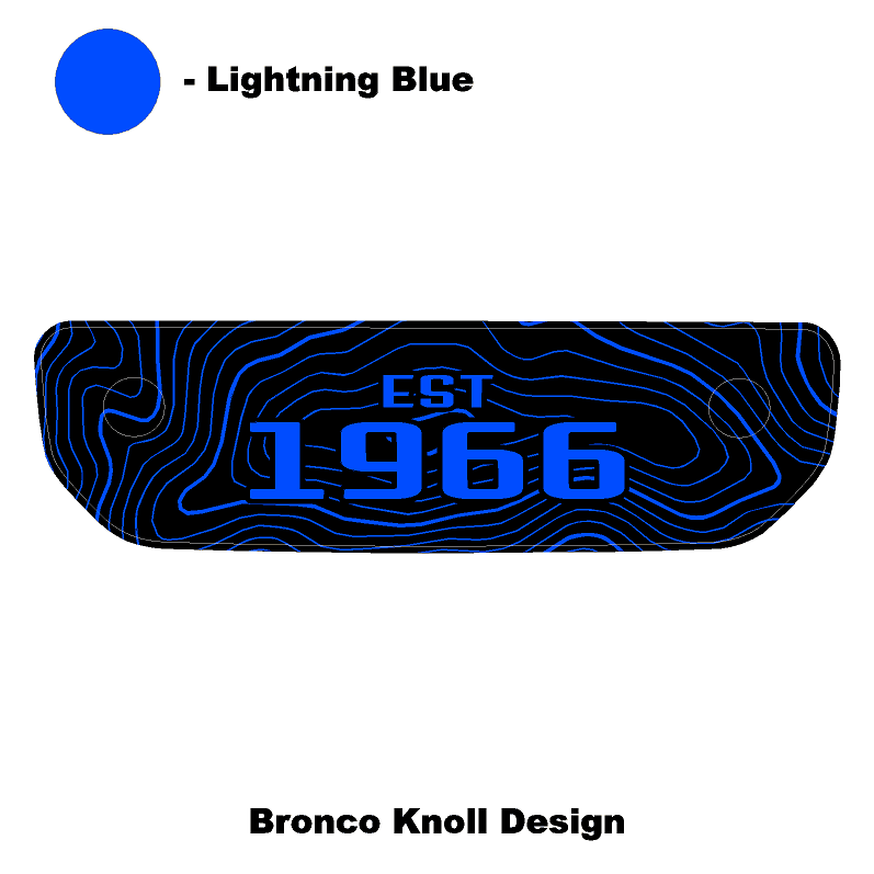 1966 Topographic Shifter Plate (Printed Series + Acrylic) - 2021+ Bronco