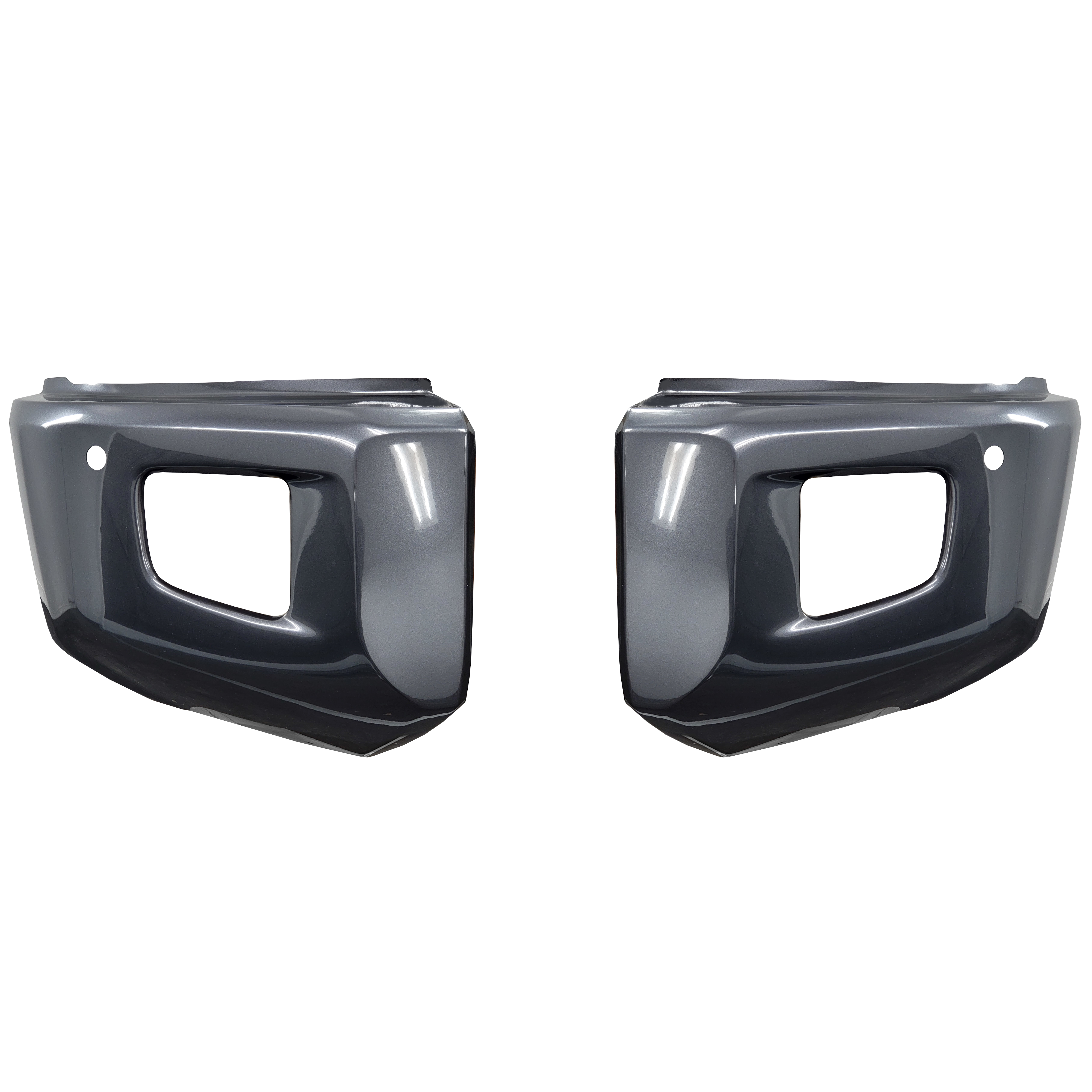 Magnetic Gray Metallic (Color Code: 1G3) BumperShellz Front Bumper Overlays for 2014-2021 Toyota Tundra, Chrome Delete Kit, With Sensor Holes – Ideal for Bumper Black-Out.