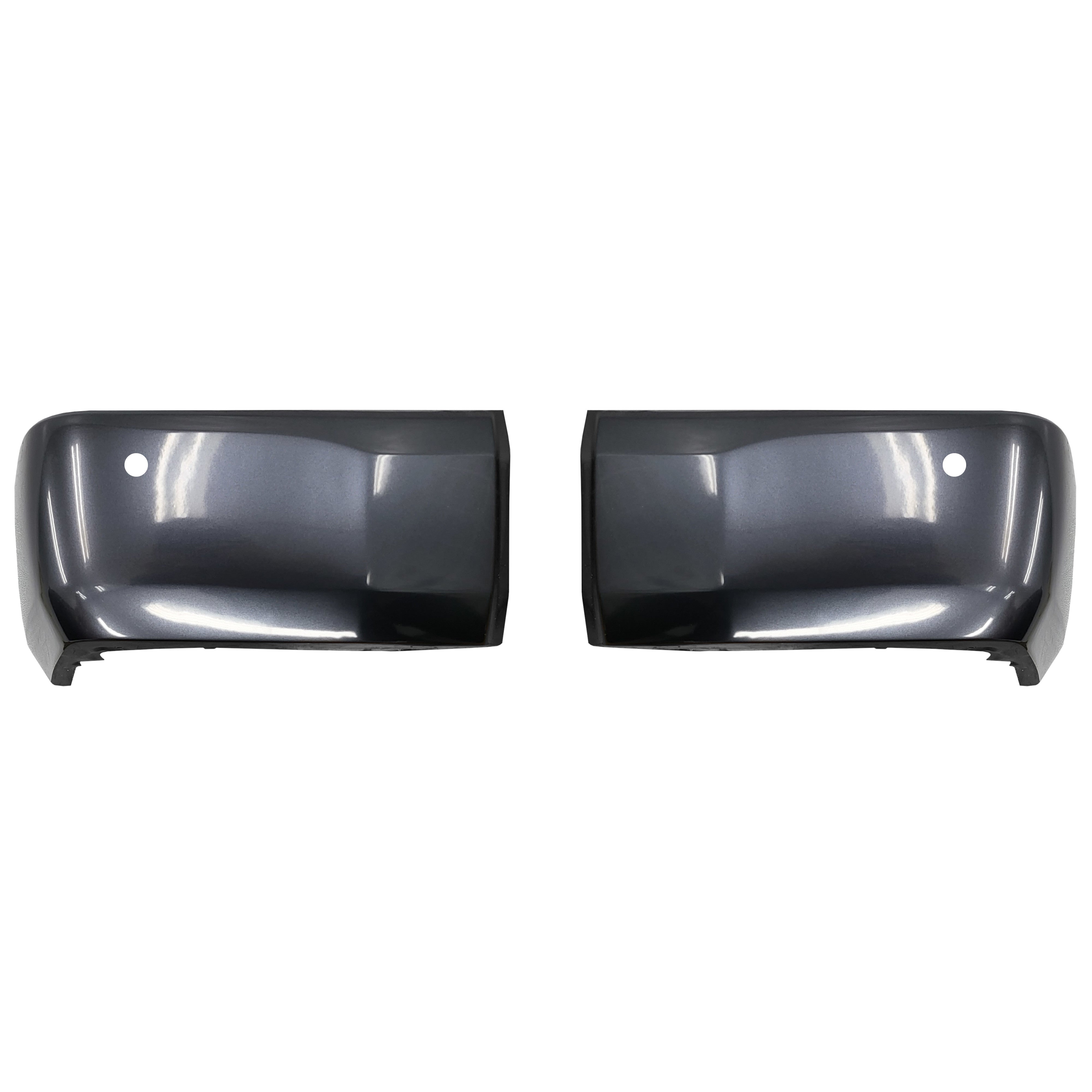 Magnetic Gray Metallic (Color Code: 1G3) BumperShellz Rear Bumper Overlays for 2014-2021 Toyota Tundra, With Sensor Holes