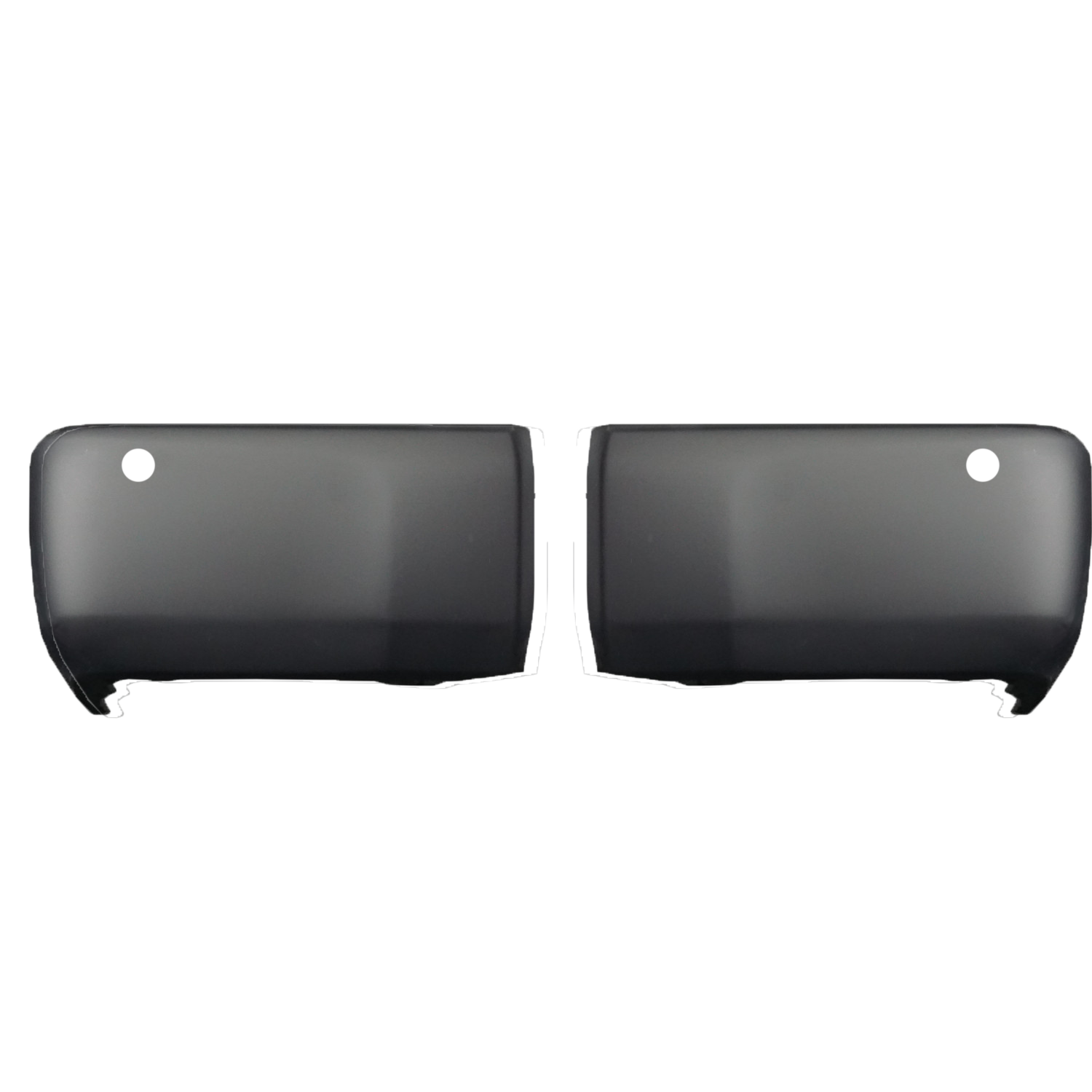 Matte Black BumperShellz Rear Bumper Overlays for 2014-2021 Toyota Tundra, With Sensor Holes