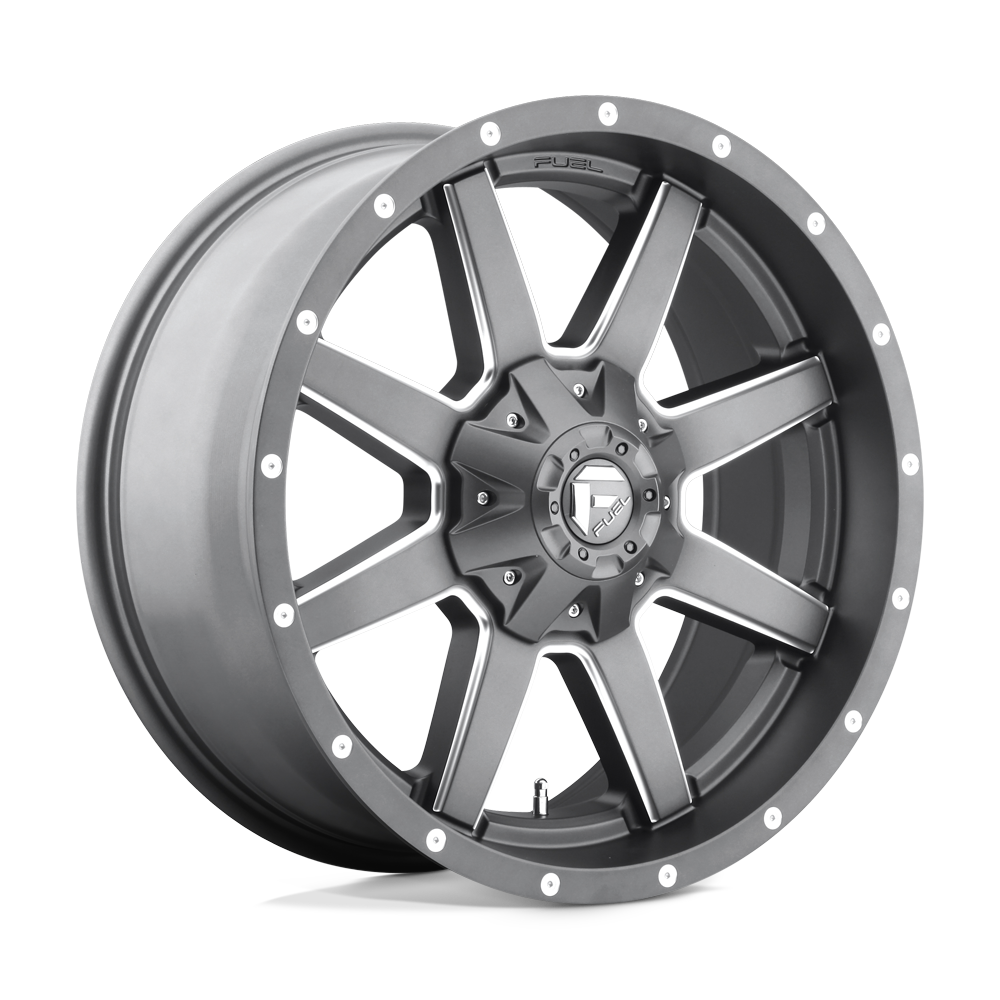 Fuel Maverick D537 Matte Gun Metal Milled wheel, multiple bolt patterns