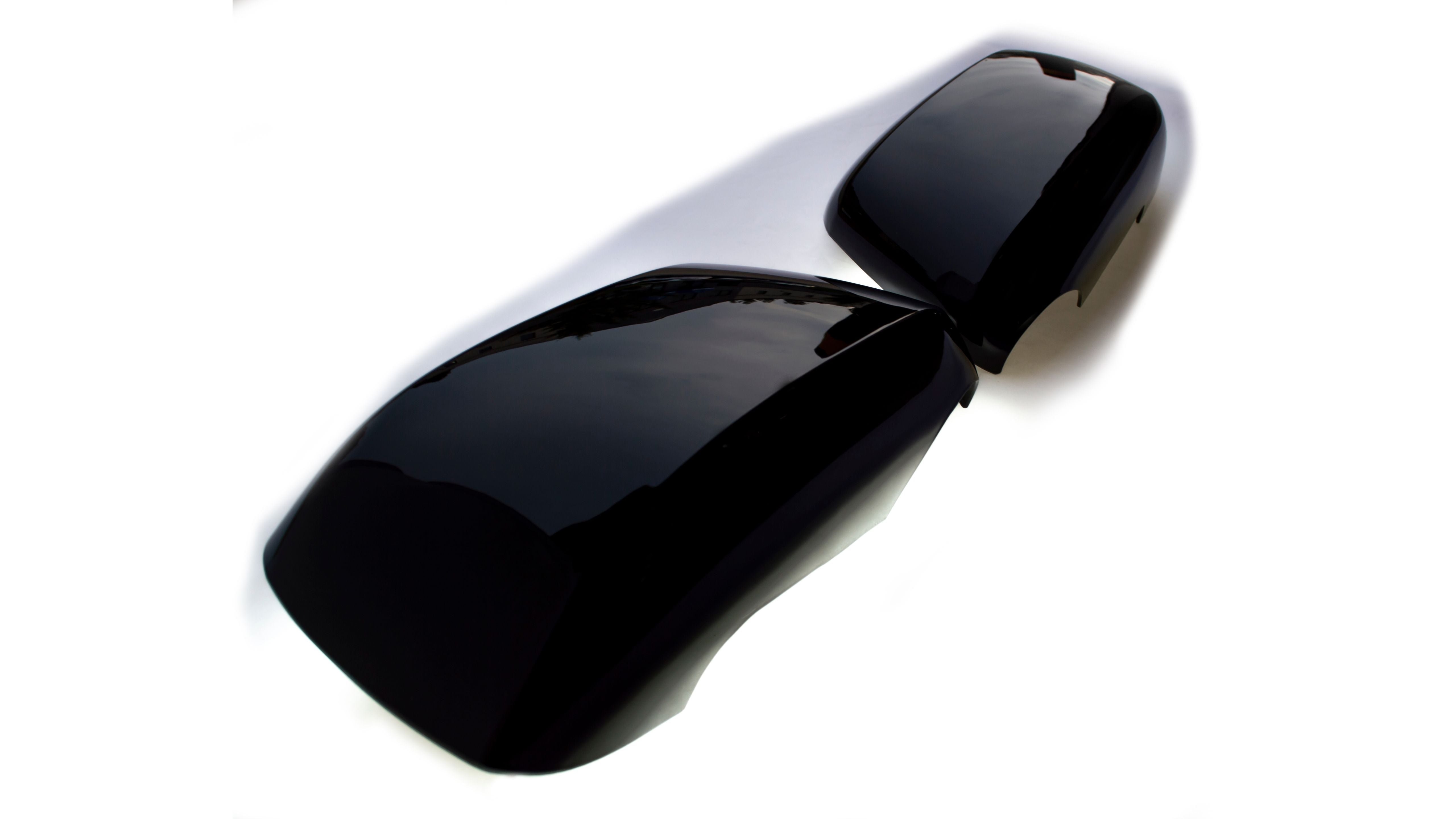 MC6117BLK 05-20 Nissan Frontier 2 PCS Full Gloss Black Tape-on Mirror Cover