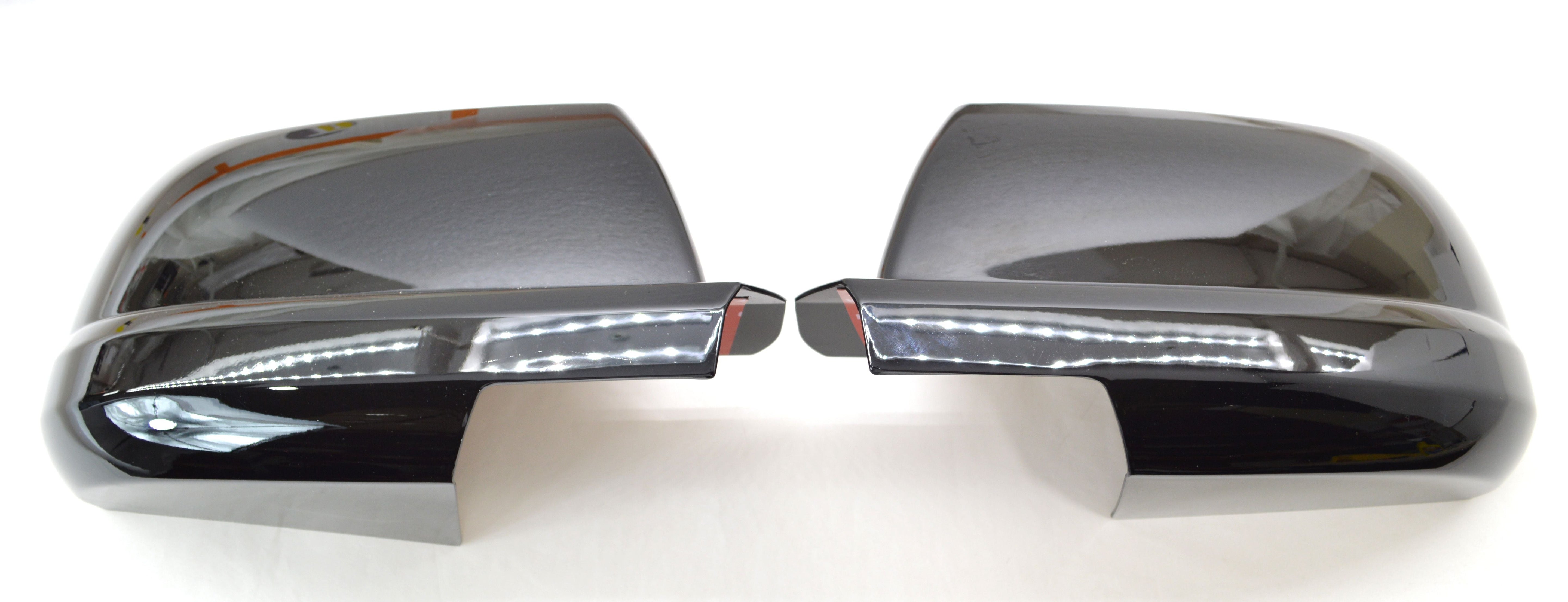 MC6329BLK 07-21 Toyota Sequoia 2 PCS Full Gloss Black Tape-on Mirror Cover