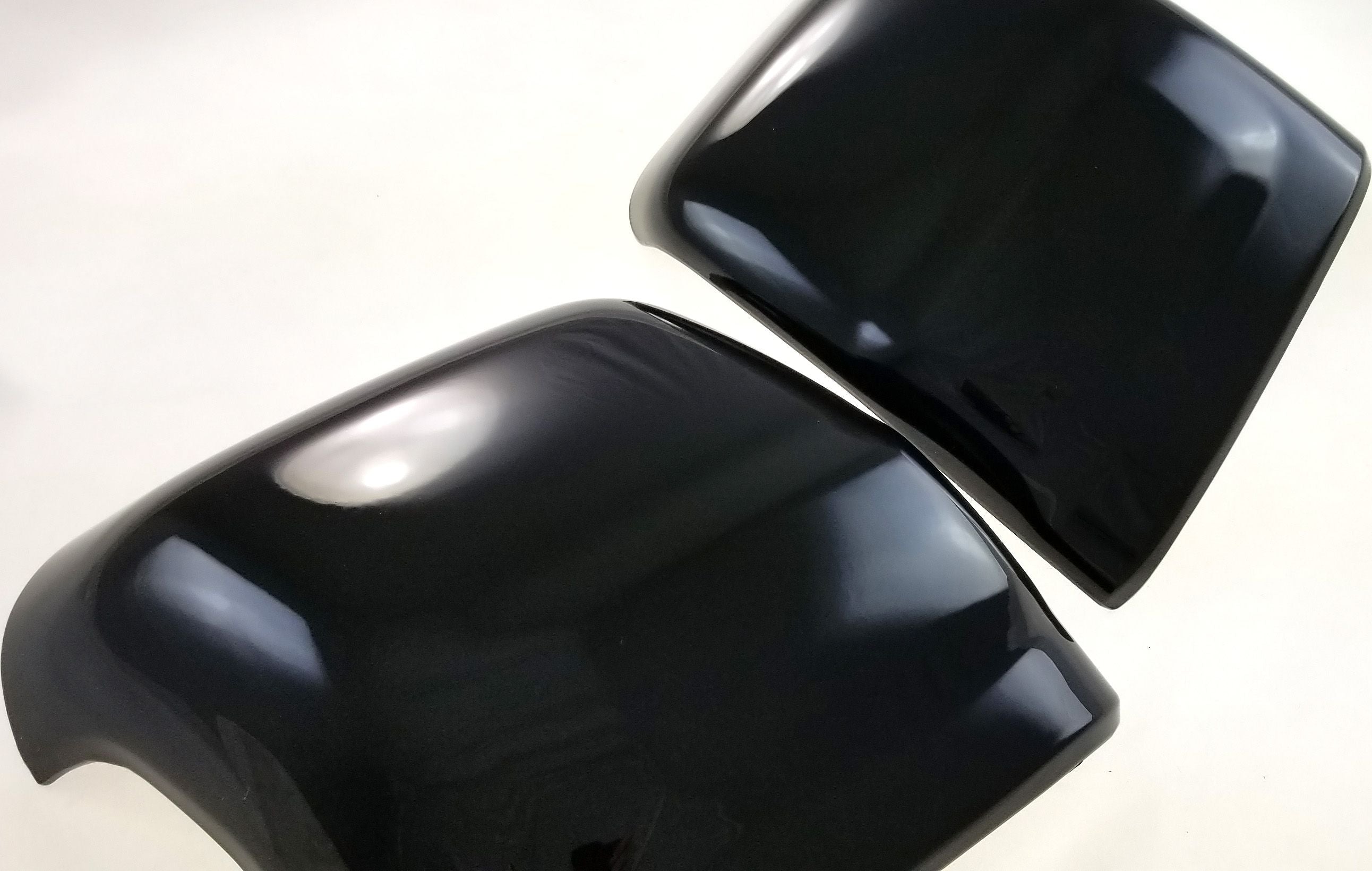 MC6228BLK 17-22 Nissan Titan Tow-style 2 PCS With Turn Signal Top Gloss Black Tape-on Mirror Cover