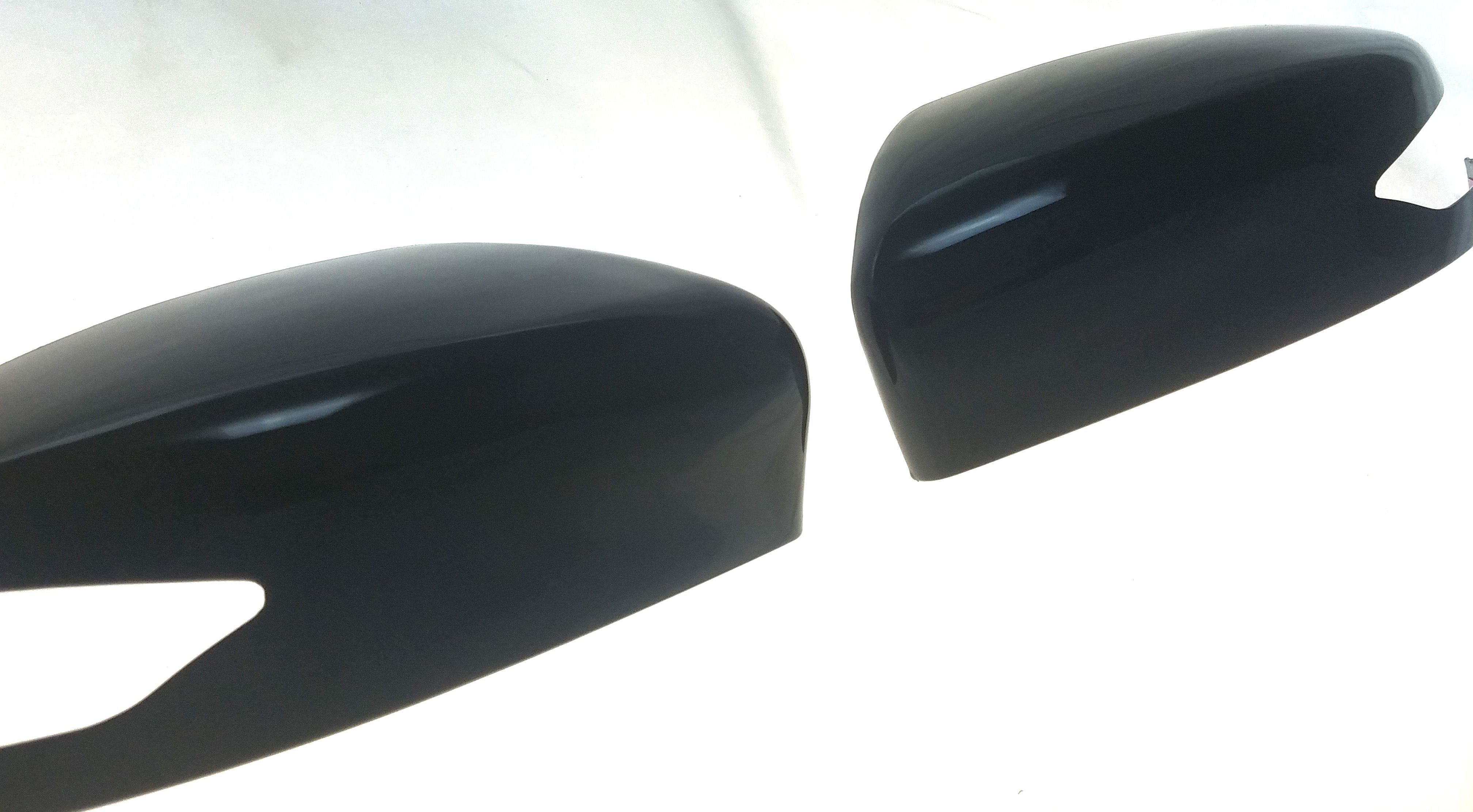 MC6244BLK 13-19 Nissan Altima (Only Fits 4DR Sedan Altima) 2 PCS With Turn Signal Top Gloss Black Tape-on Mirror Cover