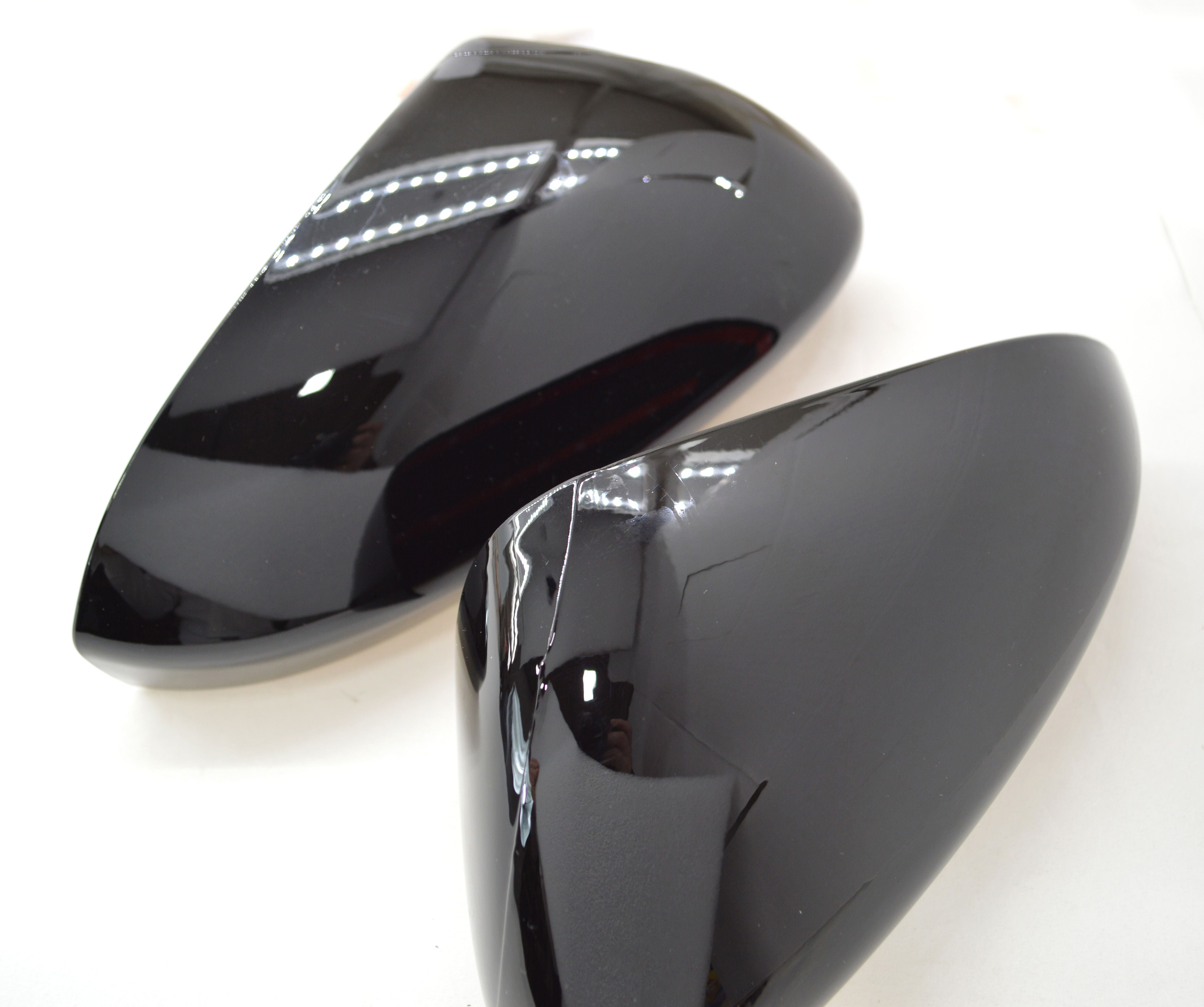 MC6252BLK 13-20 Ford Fusion 2 PCS No Turn Signal Top Gloss Black Tape-on Mirror Cover