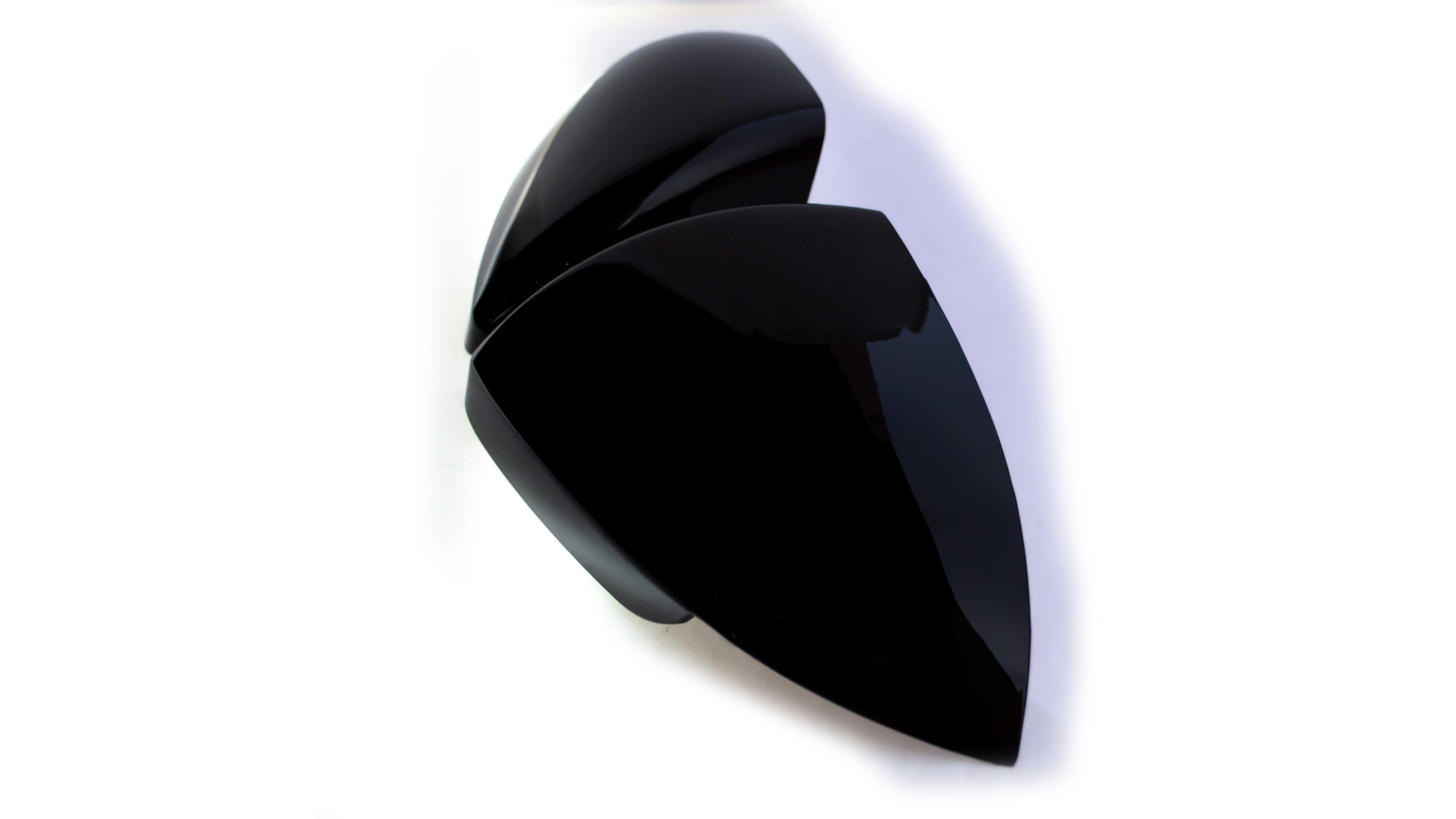 MC6286BLK 16-21 Hyundai Elantra 2 PCS No Turn Signal Top Gloss Black Tape-on Mirror Cover