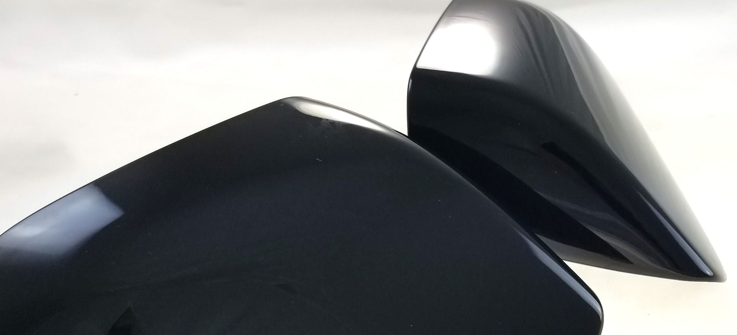 MC6289BLK 15-19 Hyundai Sonata 2 PCS No Turn Signal Top Gloss Black Tape-on Mirror Cover