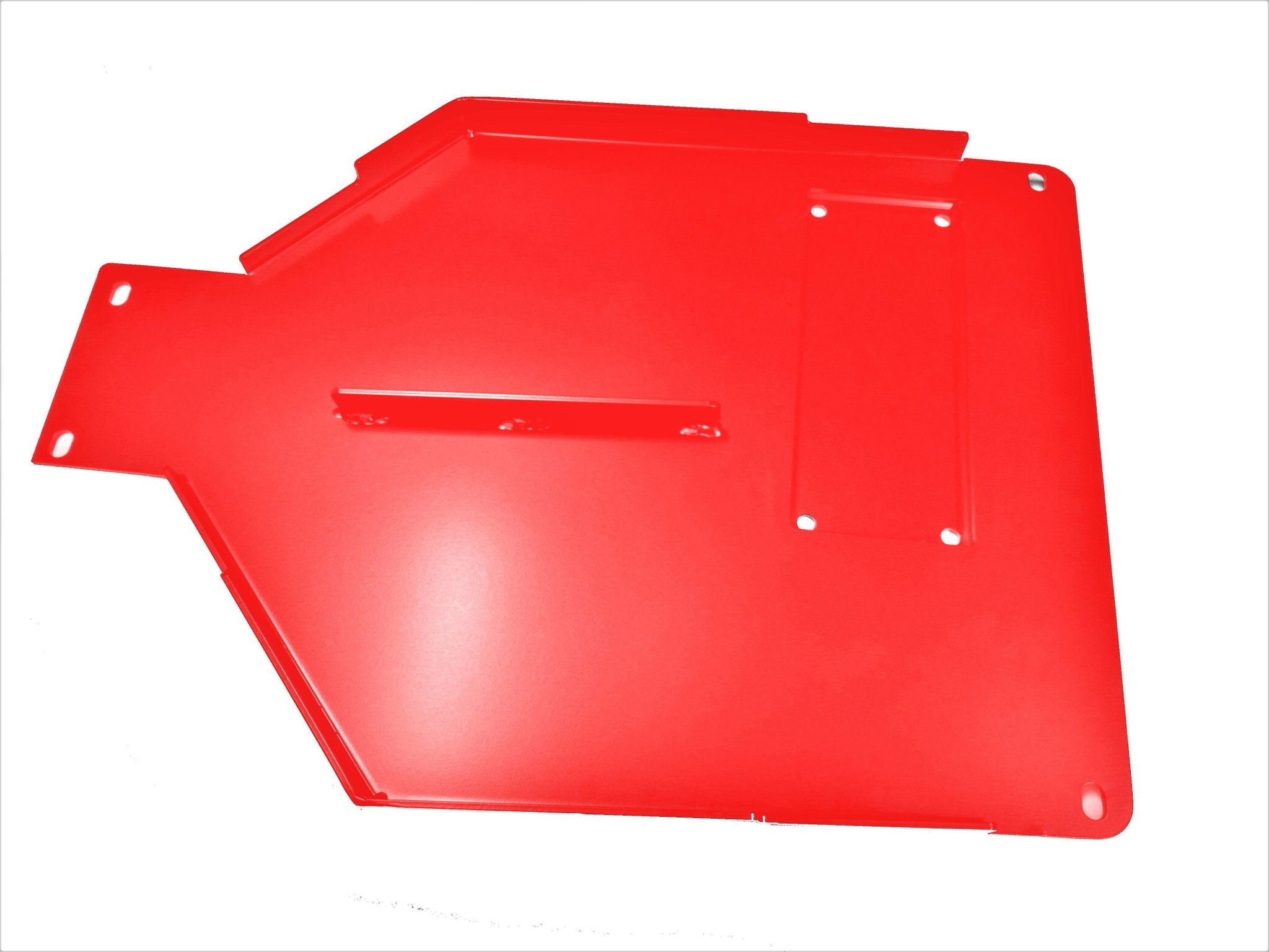 Red aluminum middle skid plate for Ford Bronco 4-door 2021 vehicle protection
