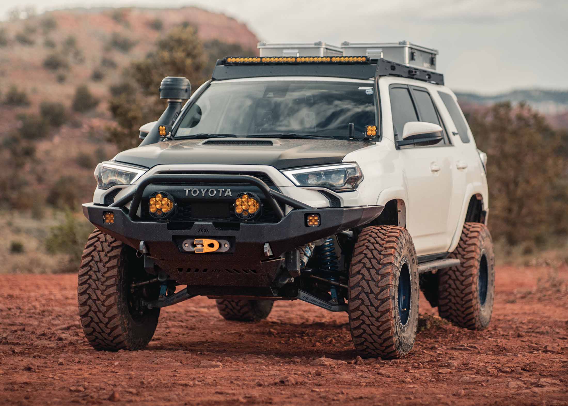 Backwoods Toyota 4Runner 5th Gen (2010-2024) Hi-Lite Overland Front Bumper [PreRunner Bull Bar]