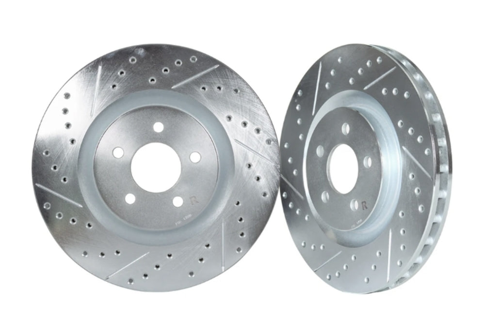STILLEN cross drilled and slotted rotors for 2016-2024 Nissan Titan