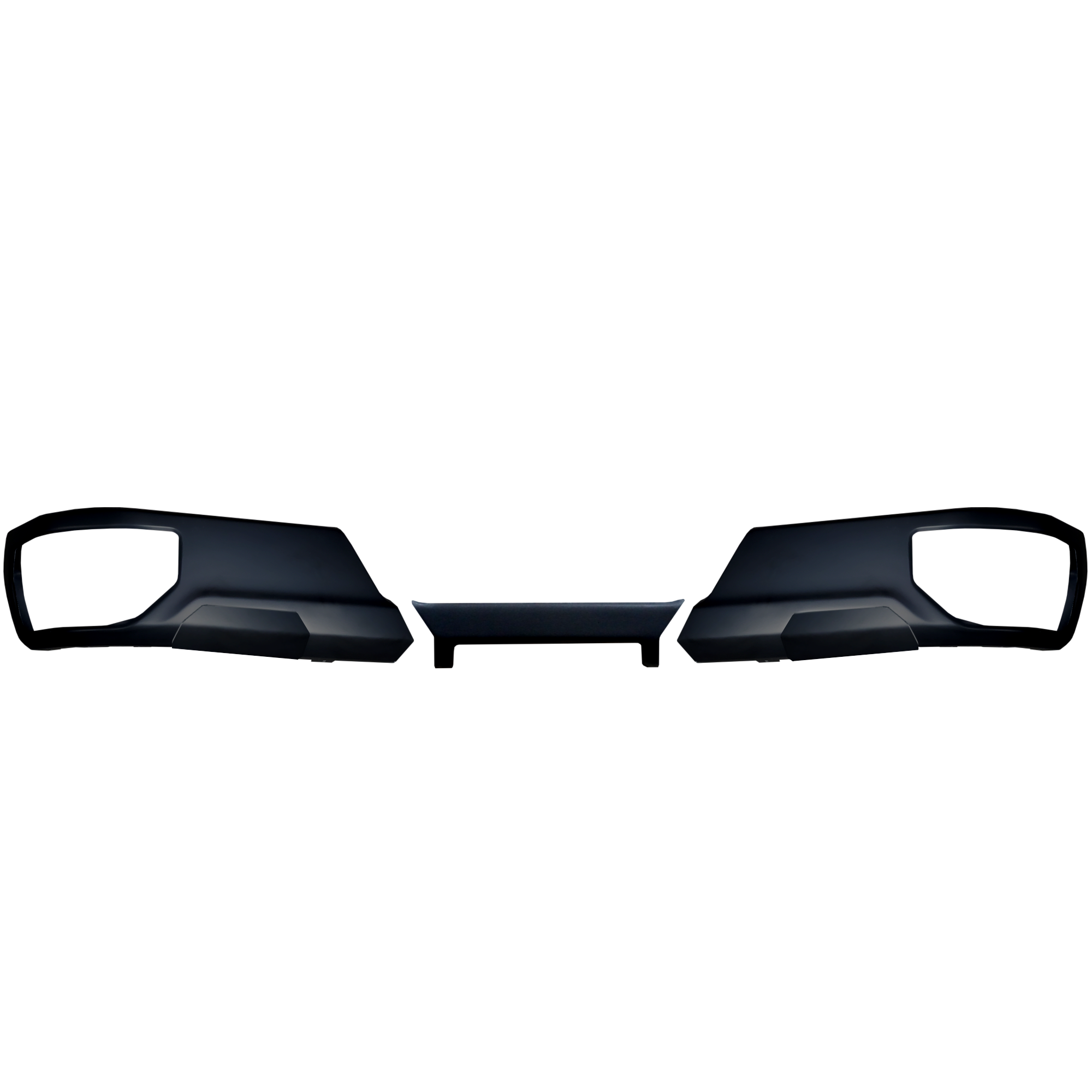 2019-2024 Silverado/Sierra Rear Bumper Covers in Paintable ABS No Sensors No Cut-Outs - chrome delete kit