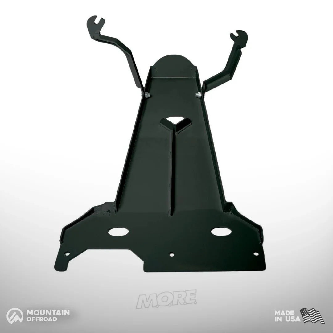 Aluminum oil pan and transmission skid plate for Jeep Wrangler JK 2007-2018, black finish