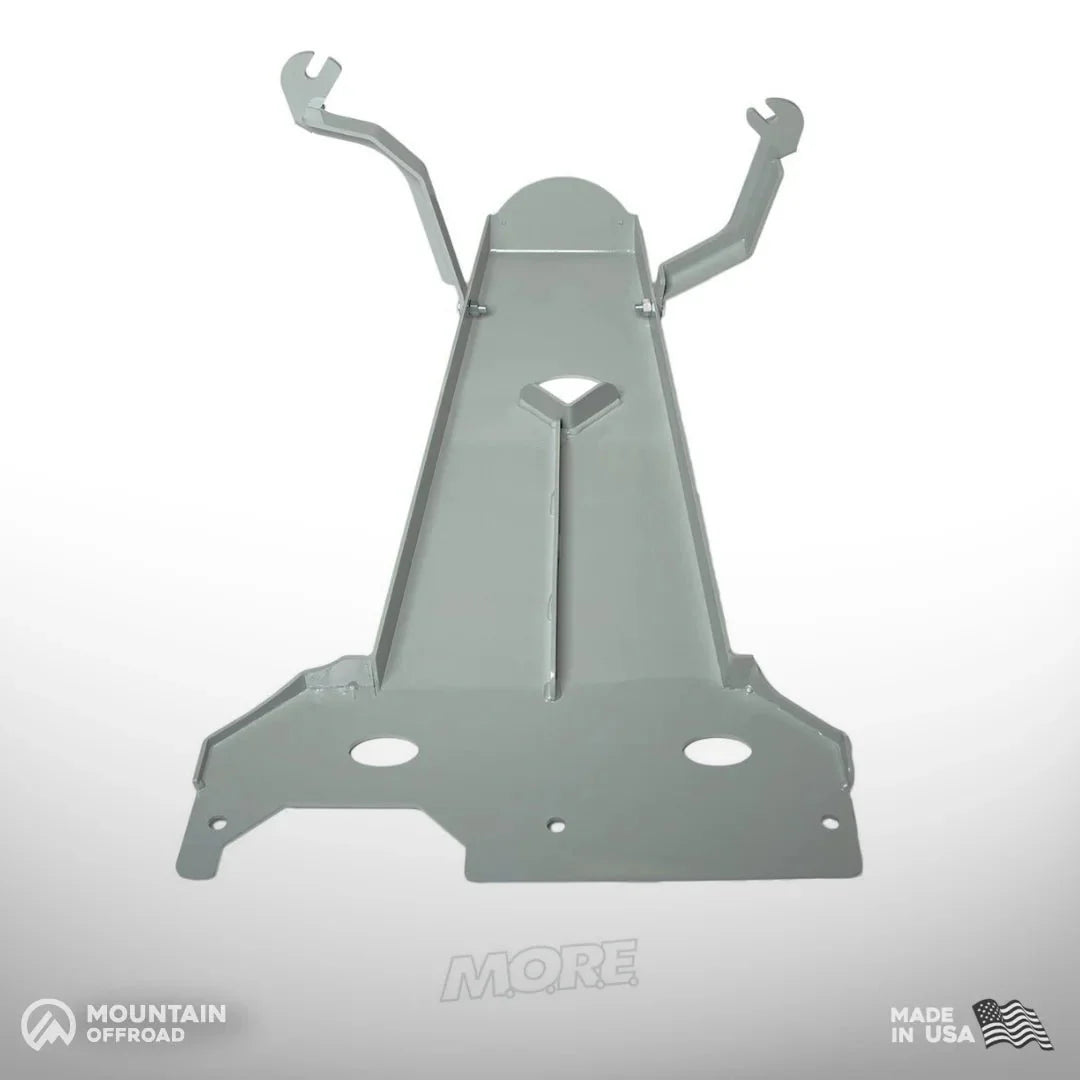 Aluminum skid plate for Jeep Wrangler JK 2007-2018, oil pan and transmission protection.
