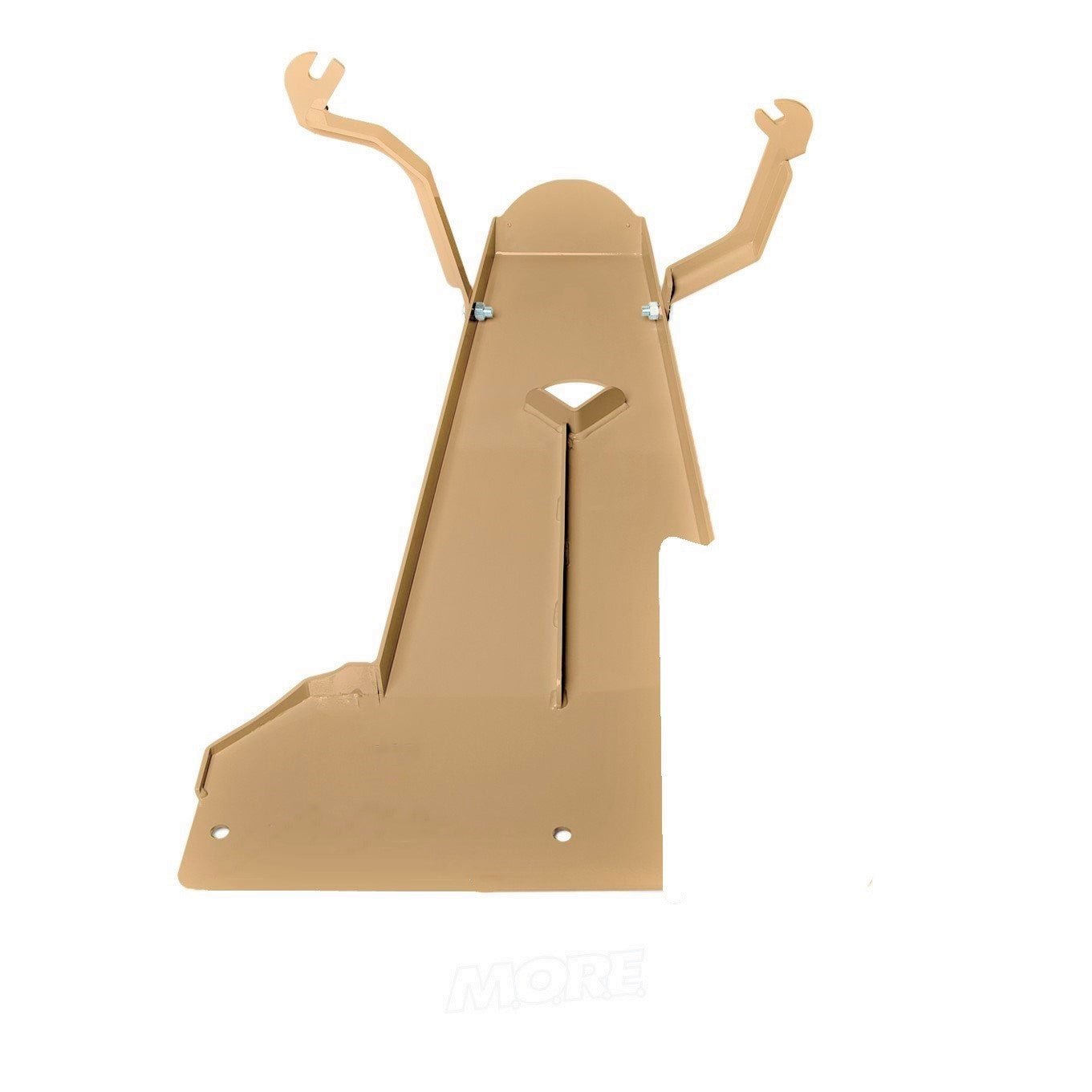 Tan oil pan transmission skid plate for Jeep Wrangler JL 2-door 2018-2020 on white background