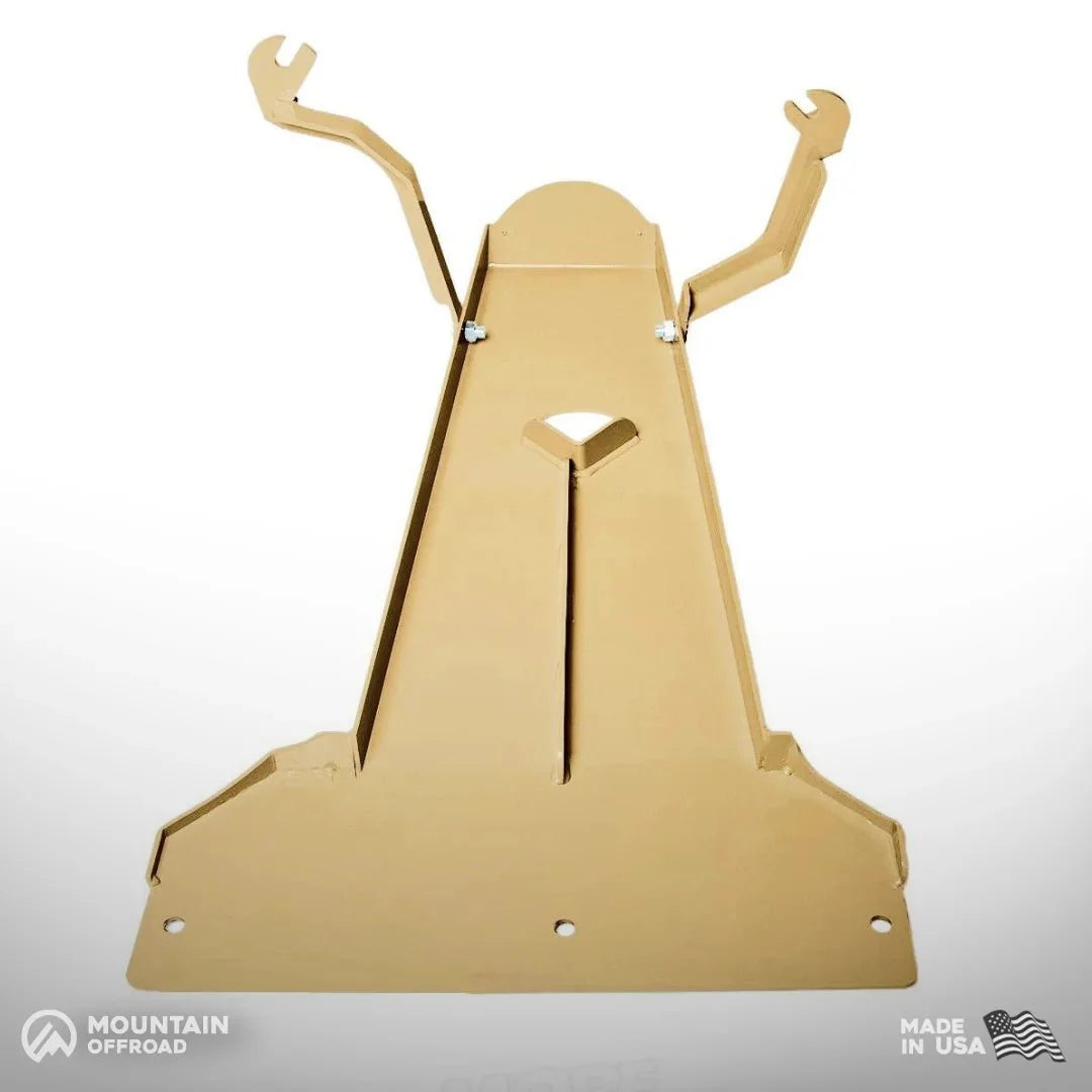 Gold transmission and oil pan skid plate for Jeep Wrangler JL 2021, heavy duty steel protection