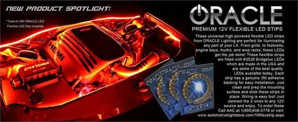 ORACLE 15" LED Flexible Strip Retail Pack - Pair