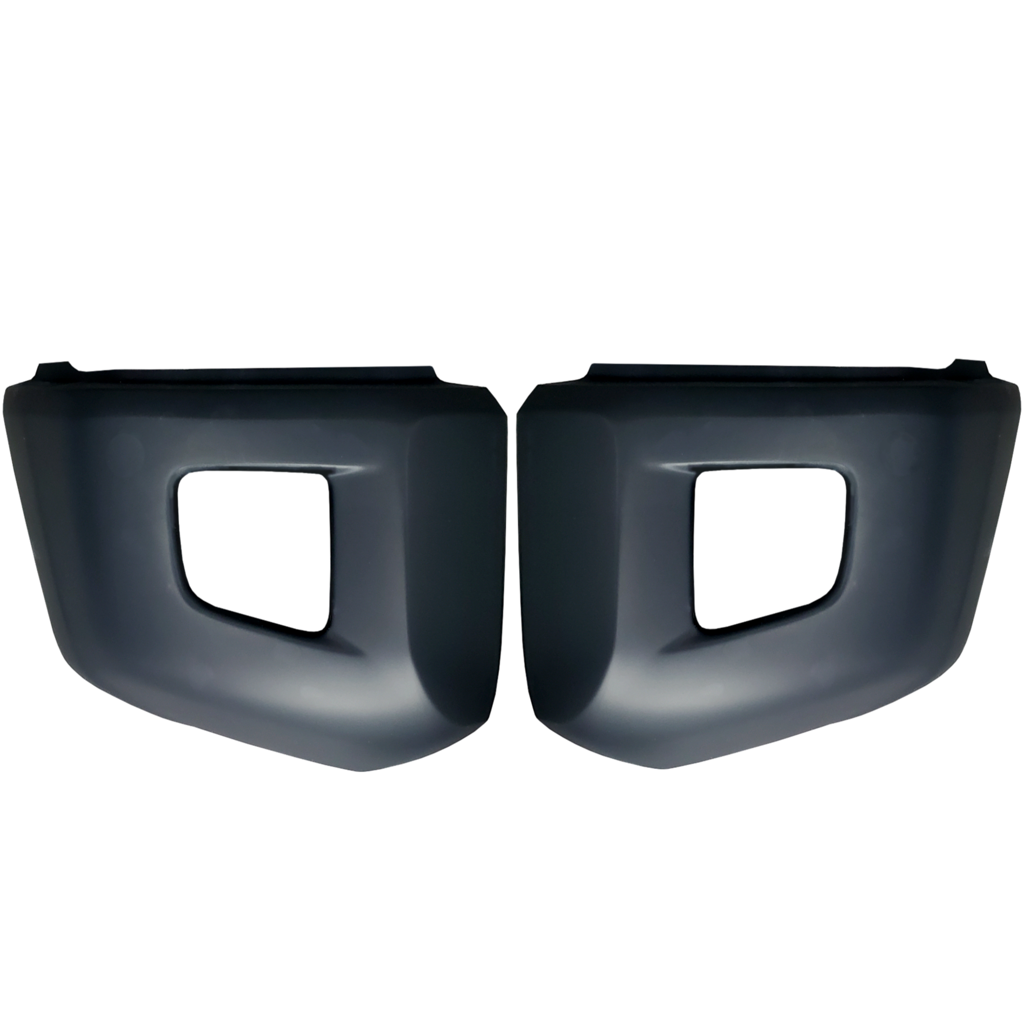 Paintable ABS BumperShellz Front Bumper Overlays for 2014-2021 Toyota Tundra, Chrome Delete Kit, Without Sensor Holes 