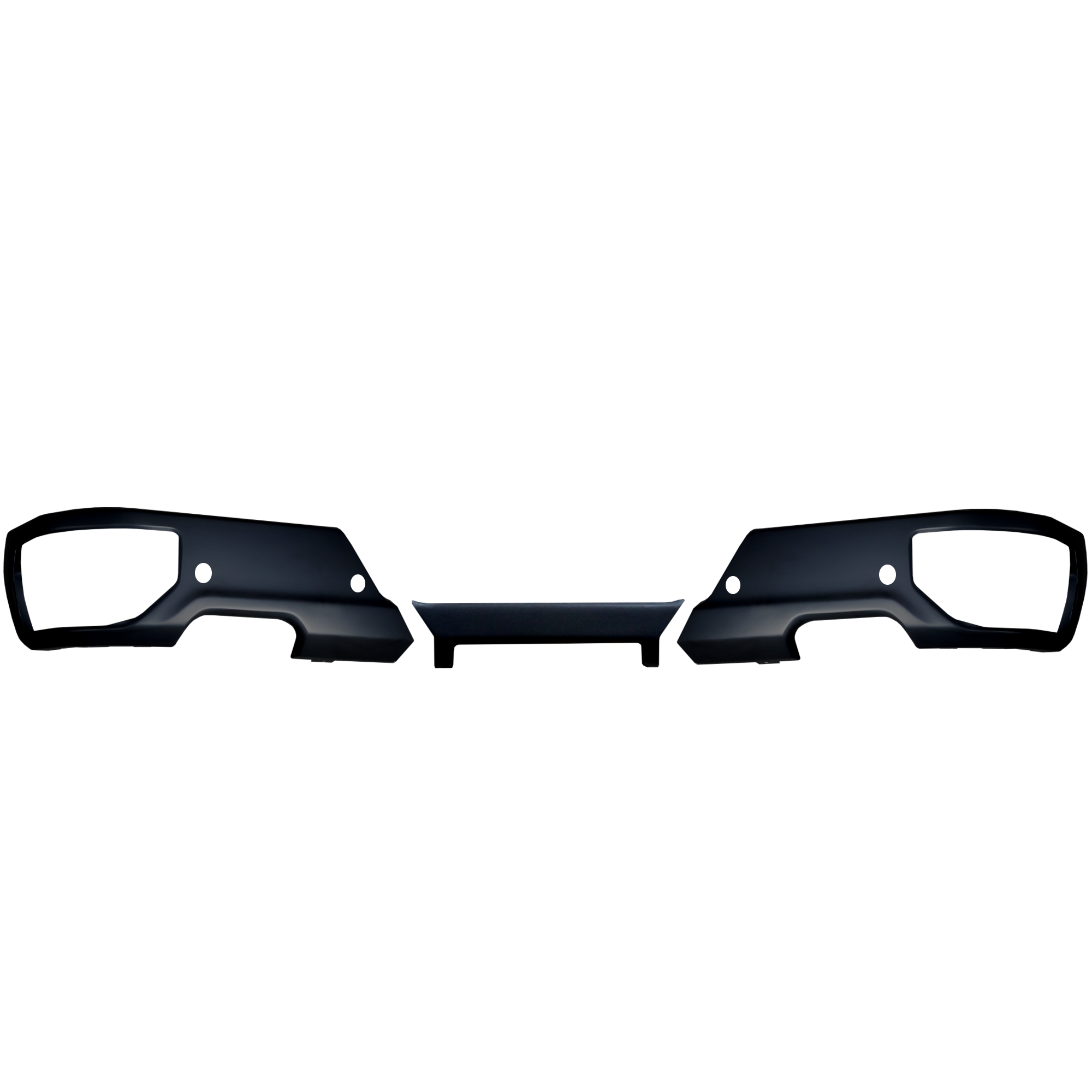 Paintable Rear Bumper Covers for the GMC Sierra and Chevy Silverado 2019-2024, ready for paint, chrome delete kit 