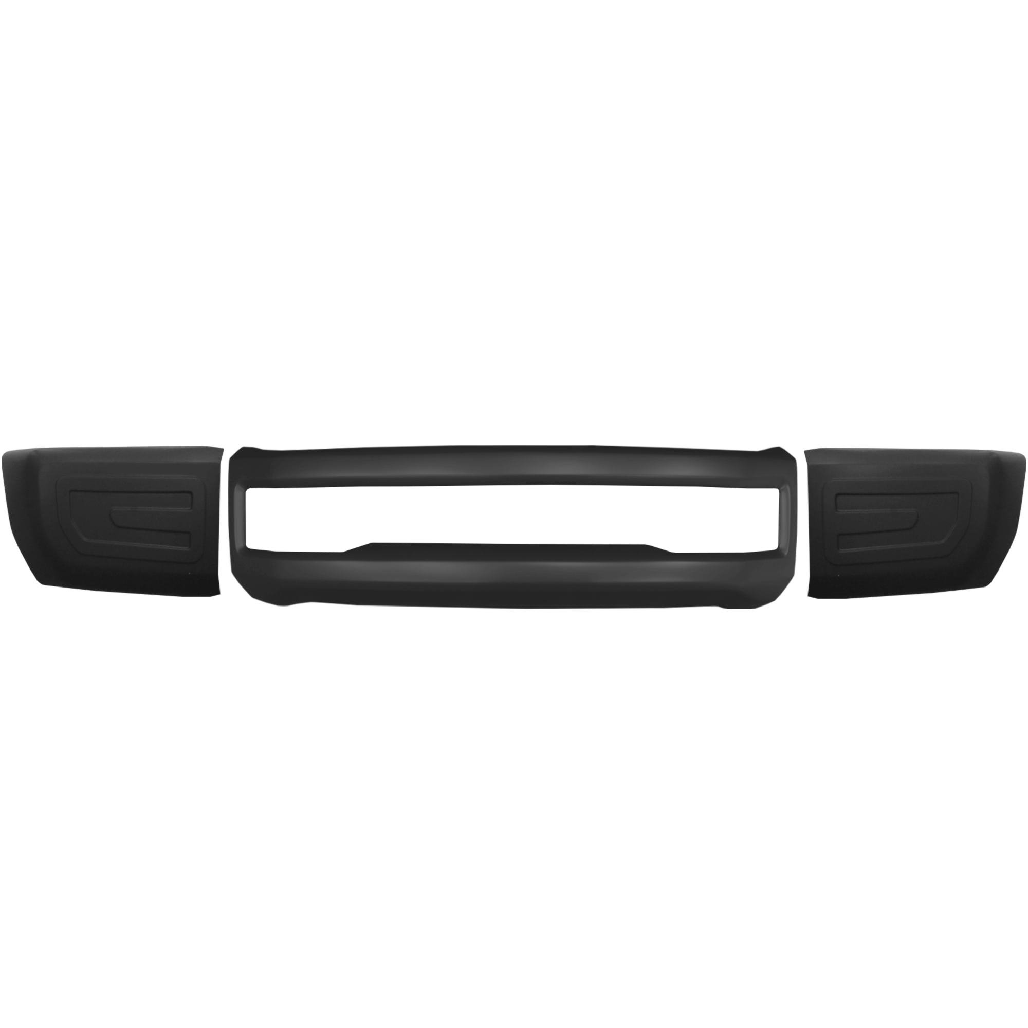 Paintable Bumper Covers for  2017-2019 Ford F250 or F350 without fog lamp cut outs, chrome delete kit