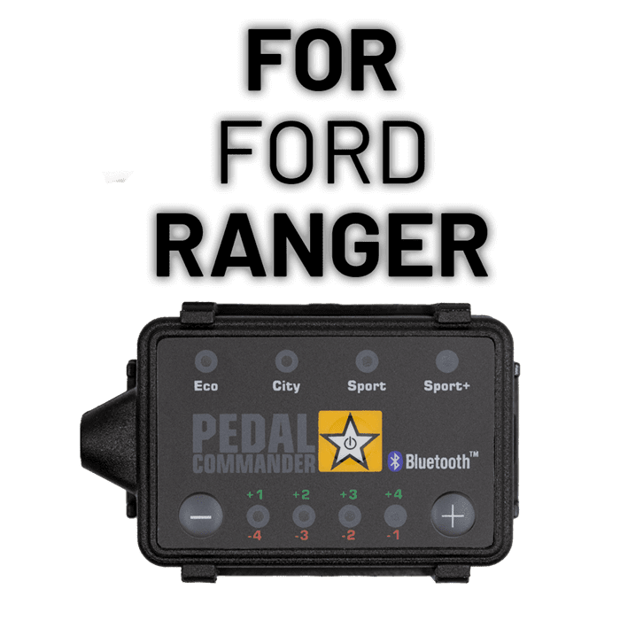 Pedal Commander throttle response controller for Ford Ranger, with Eco, City, Sport, Sport+ modes