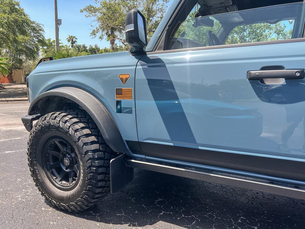 Printed Series Texas Flag Fender Stickers - 2021+ Bronco / Bronco Sport / Jeep / Universal