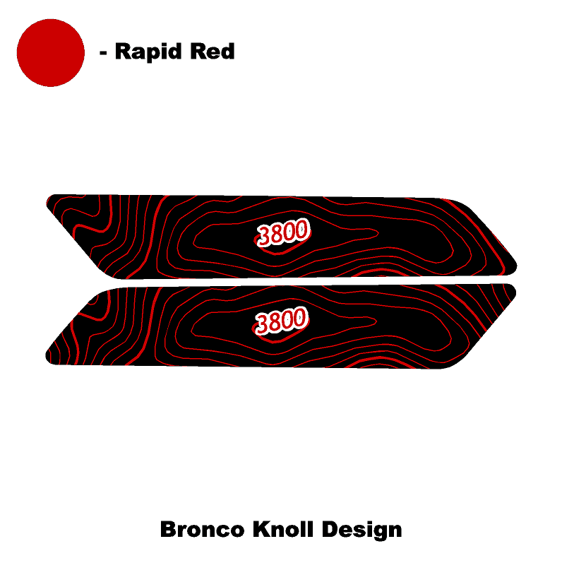 Topo Interior Front Door Grab Handle Overlay Kit (Printed + Laser Series) - 2021+ Bronco