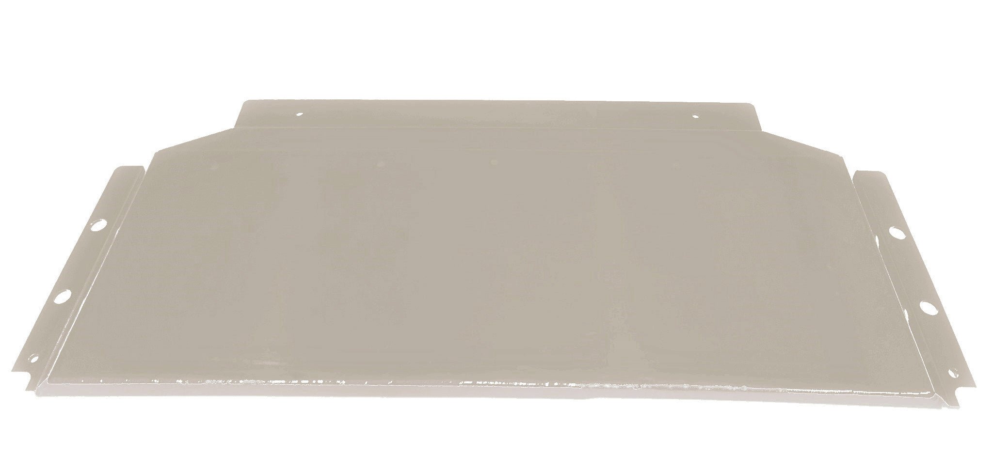 Aluminum rear transfer case skid plate for Toyota Sequoia Gen 2, 2008+, shown on white background