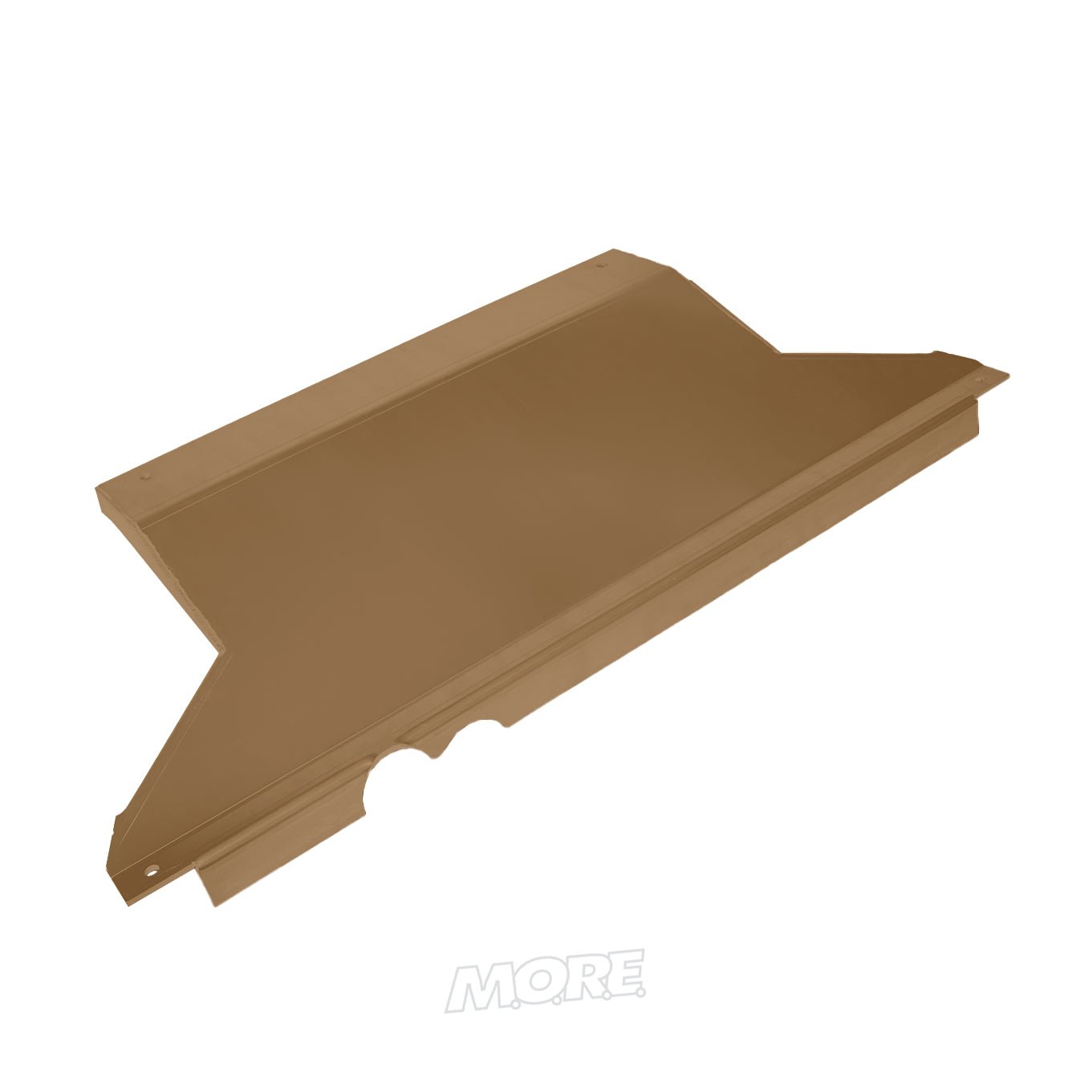 Steel rear transfer case skid plate for Toyota Tacoma Gen 3 2016-2021, on white background.