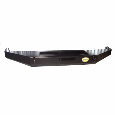 Black steel rock proof front bumper for Jeep Cherokee XJ 1984-2001, isolated on white
